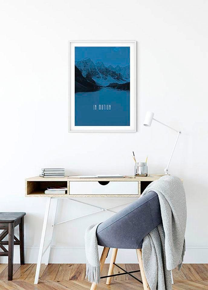Komar Bild »Word Lake In Motion Blue«, Natur, (1 St.), Wandbild zur Dekoration - ohne Rahmen