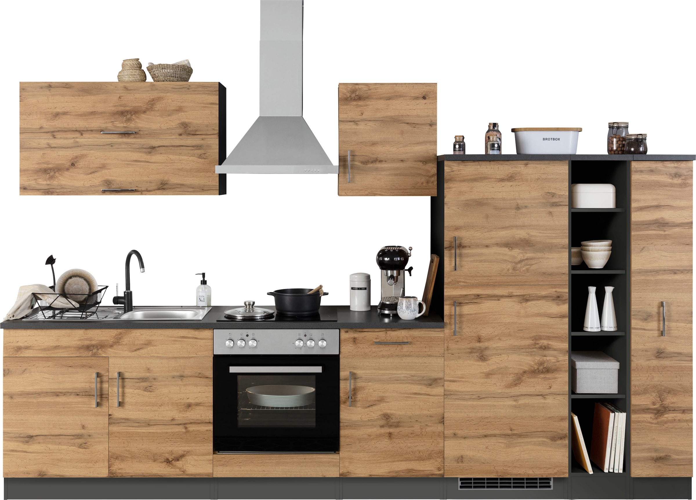 KOCHSTATION Küchenzeile »KS-Colmar« ohne E-Geräte, Breite 330 cm