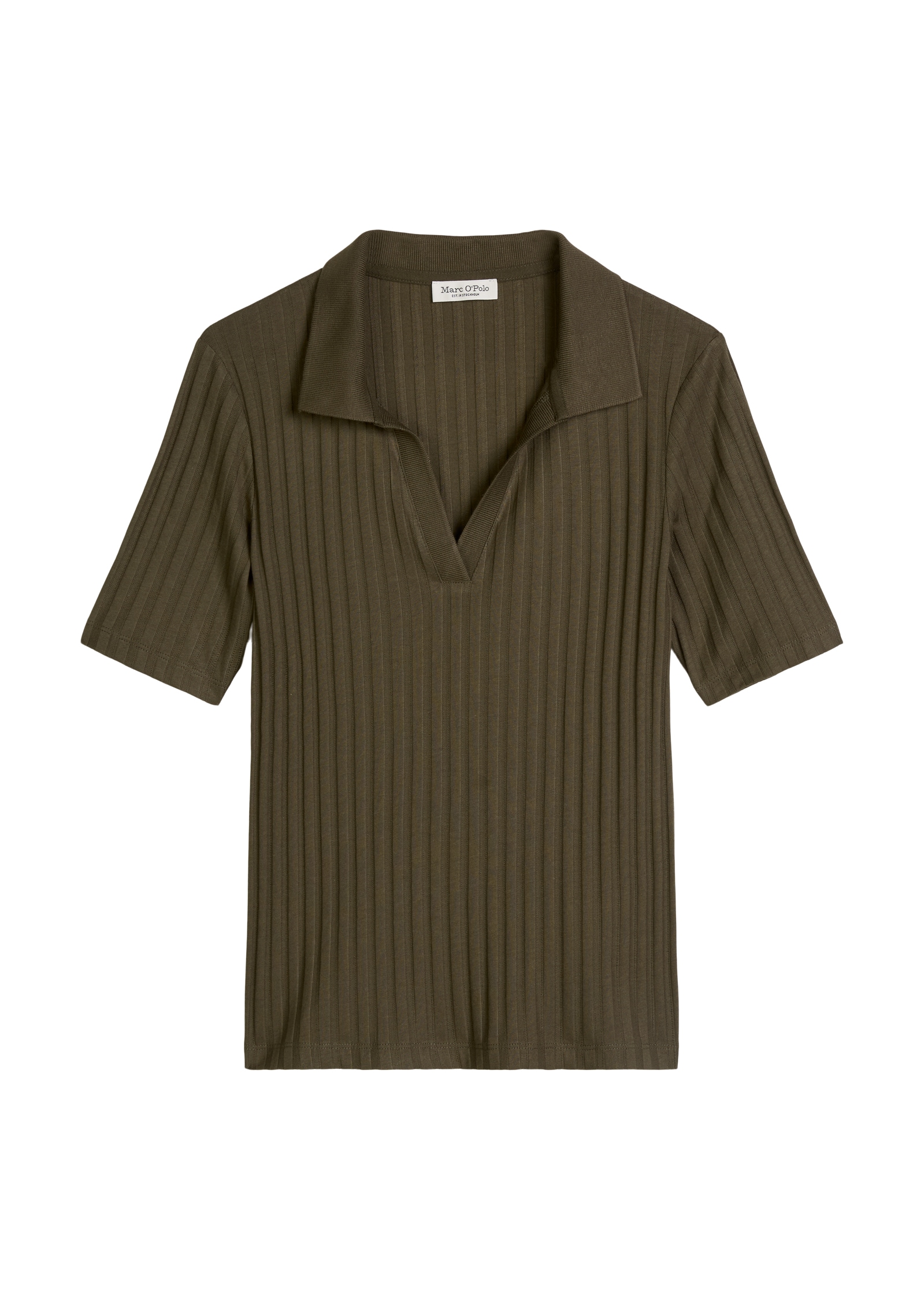 Marc O'Polo Poloshirt Pointelle slim mit TENCEL™ Modal