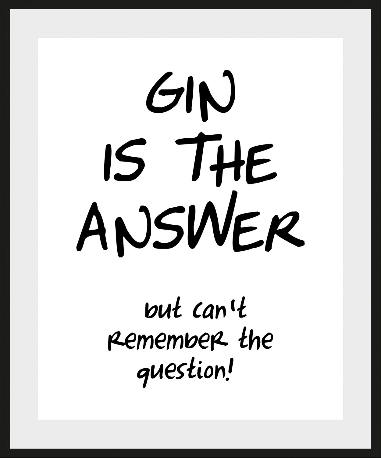 queence Bild »GIN IS THE ANSWER«, (1 St.)