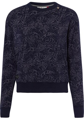 Ragwear Sweater »DELAIN«, im All Over-Print mit Zierknopf in natürlicher Holzoptik kaufen