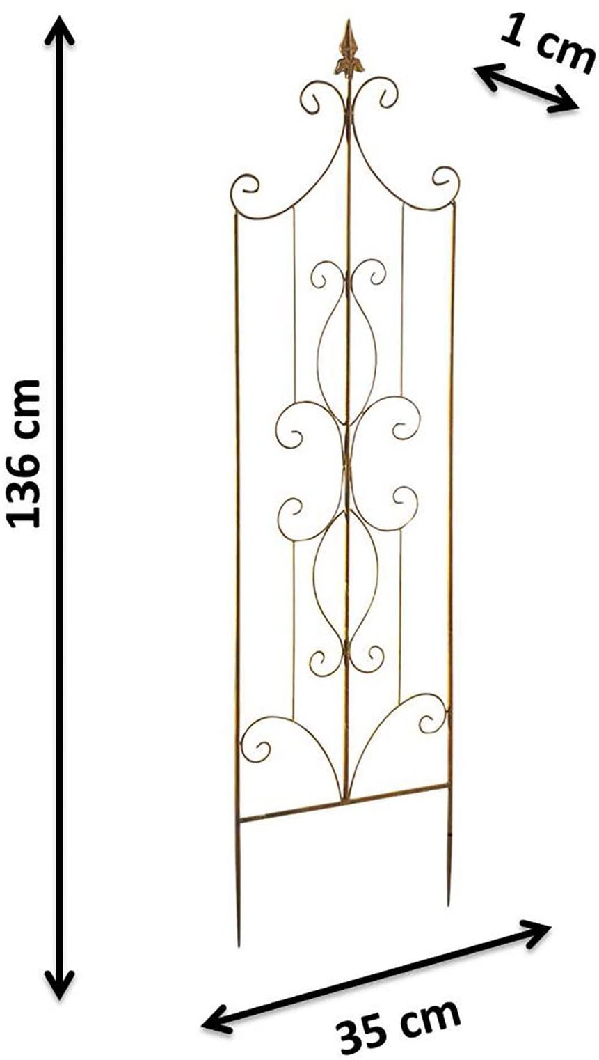 locker Gartenstecker »Rankhilfe mit Ornamenten Naturrost S/2«, (Set, 2 St.)