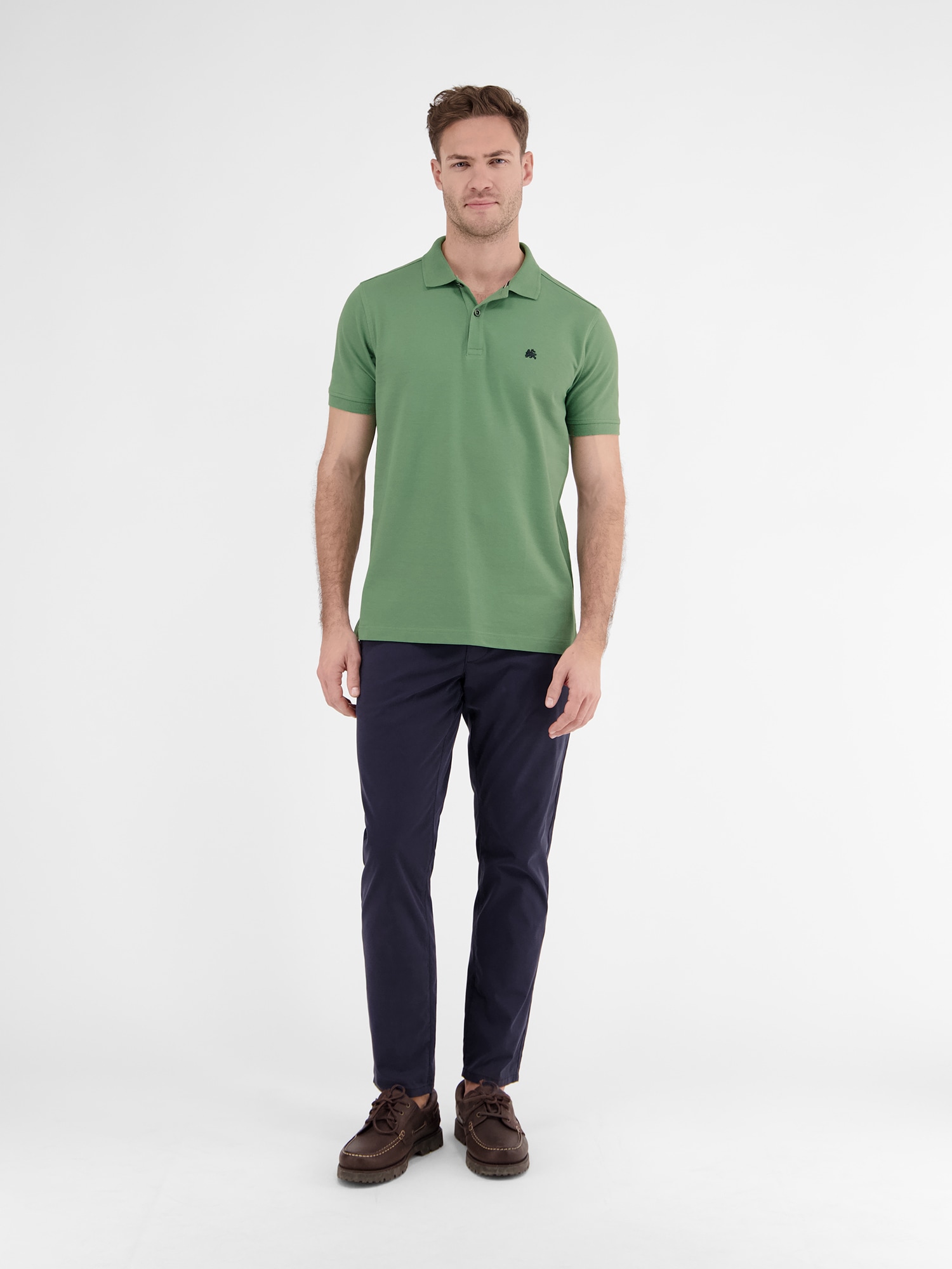 LERROS Poloshirt »LERROS Herren Poloshirt, unifarben«