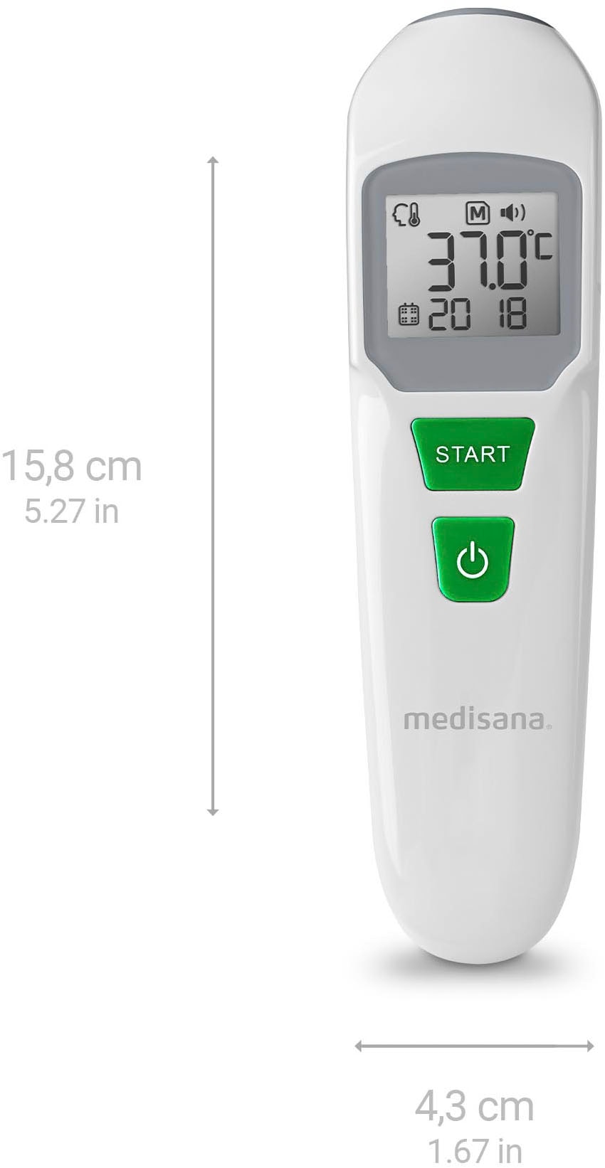 Medisana Infrarot-Thermometer »TM 760«, Messung von Körper-, und Oberflächentemperatur mit Fieberalarm