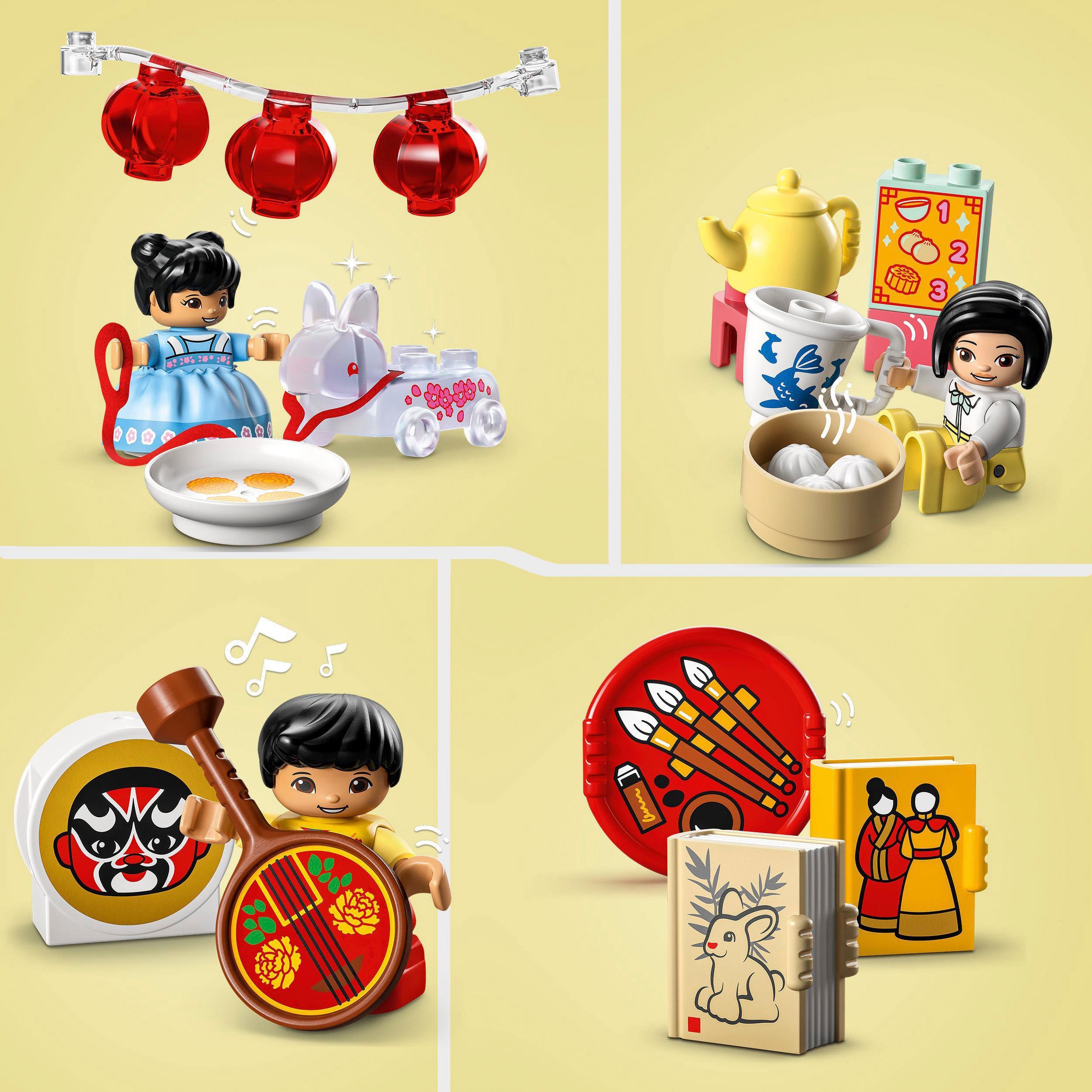 LEGO® Konstruktionsspielsteine »Lerne etwas über die chinesische Kultur (10411), LEGO® DUPLO Town«, (124 St.), Made in Europe