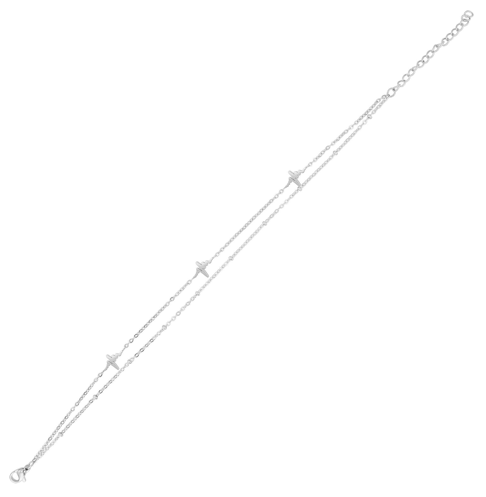 Adelia´s Armband »Damen Armband ¿ Herz aus Edelstahl 24 cm«