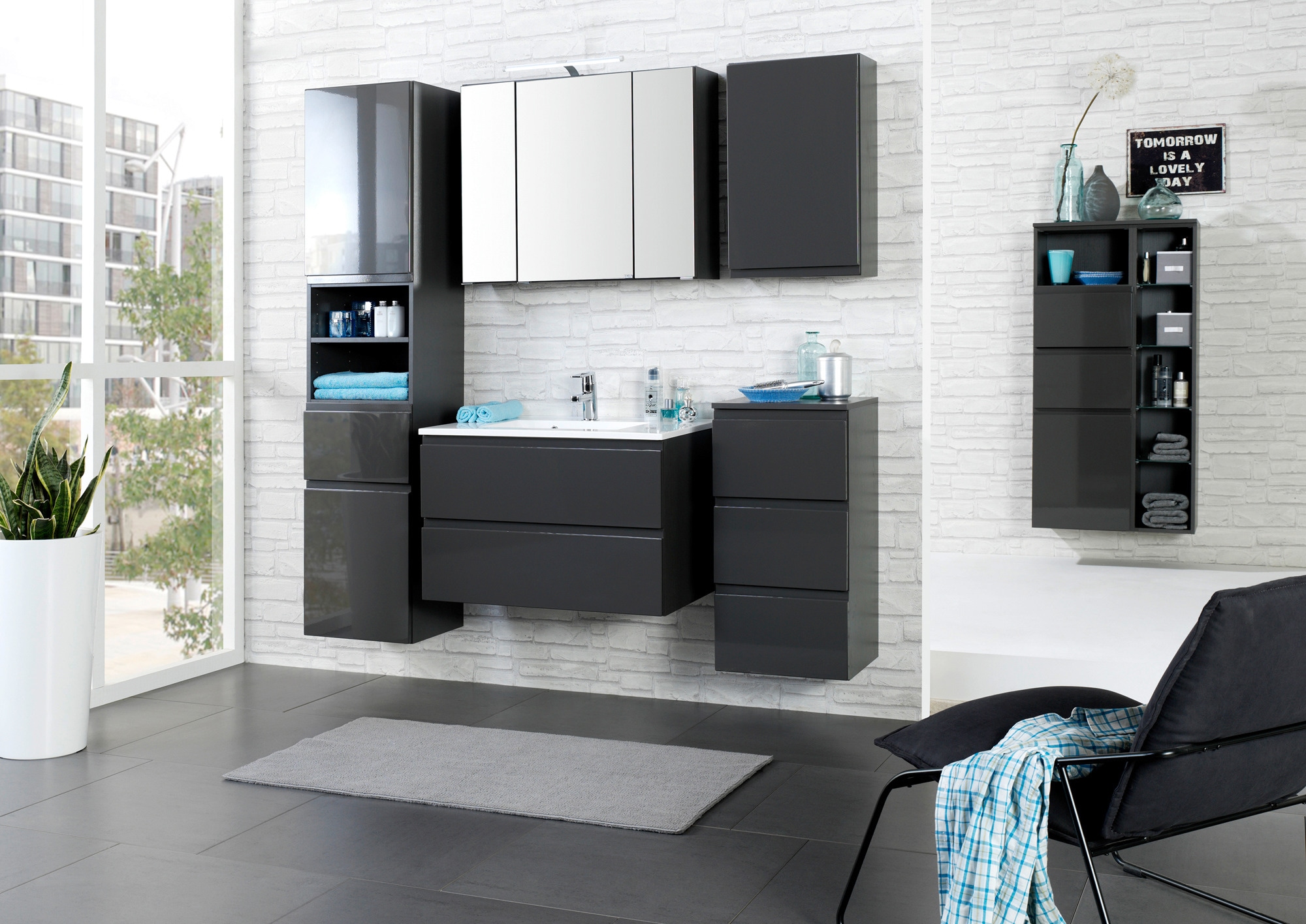 welltime Midischrank »Cardiff«, Breite 65 cm, mit Softclose-Funktion