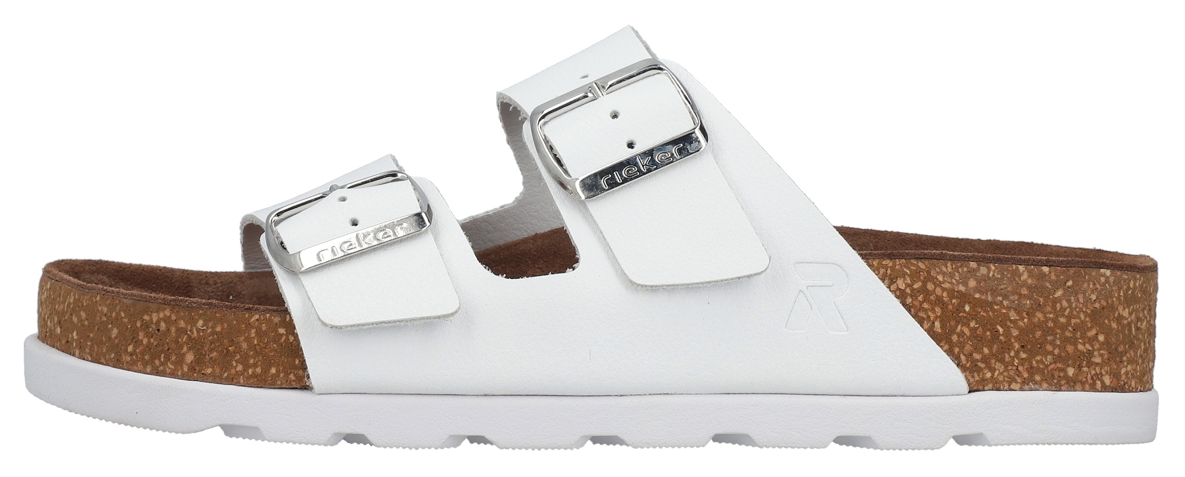 Rieker Pantolette  Hausschuh, Sommerschuh, Strandschuh, Zweischnaller mit Softfußbett