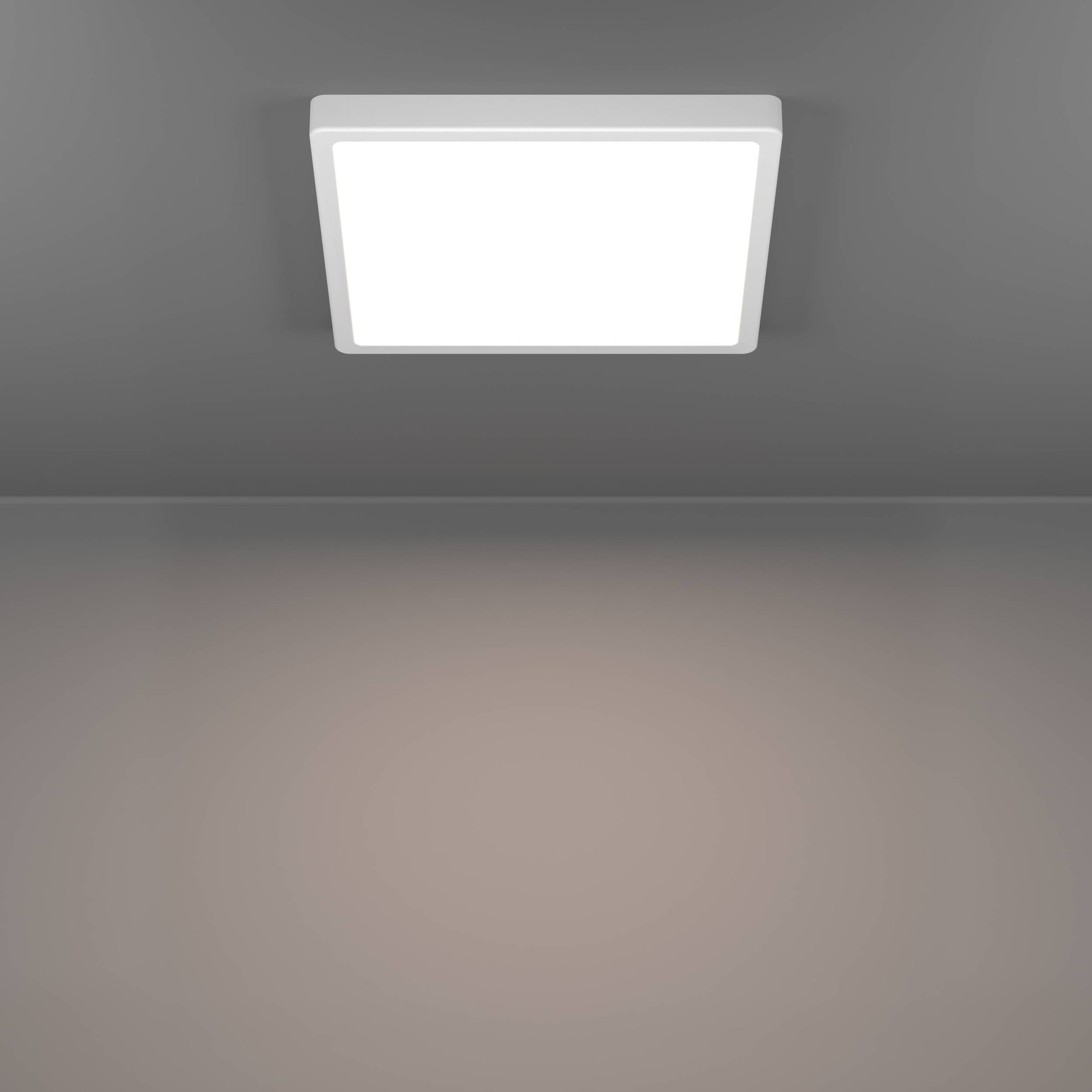 EGLO Aufbauleuchte »Fueva 6 Deckenleuchte, Badlampe Decke, Deckenbeleuchtung, IP44, Lampe« LED-Modul 1 Stk. Kaltweiß | Neutralweiß | Warmweiß Aufbauleuchte - L29 x B29 x H2,5 cm - weiß - 13W inkl.