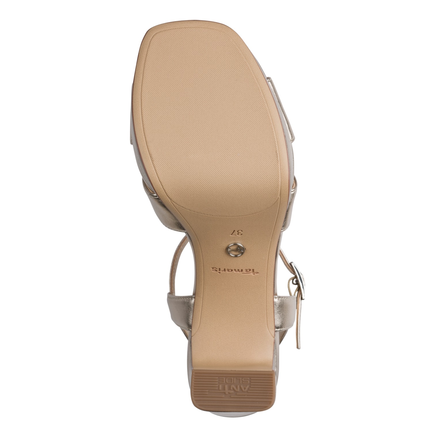 Tamaris High-Heel-Sandalette  Blockamsatz, Abendschuh mit verstellbarer Schnalle