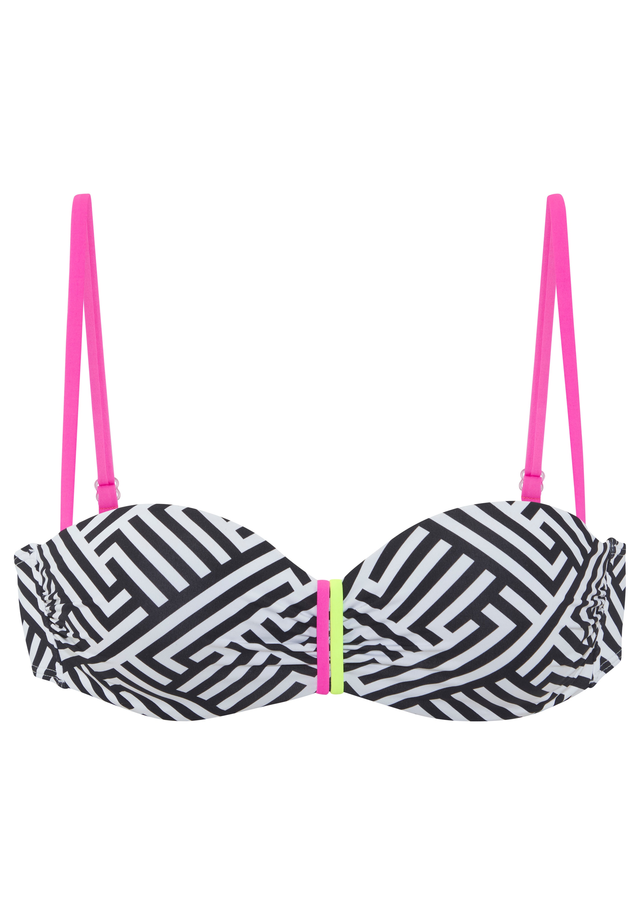 Buffalo Bügel-Bandeau-Bikini-Top »Gioletta«, Mit kontrastfarbigen Details