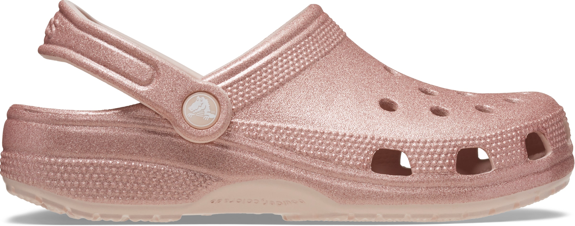 Crocs Hausschuh »Classic Glitter Clog, Badesandale,«, Sommerschuh, Schlappen, Schlupfschuh mit Glitzer verziert