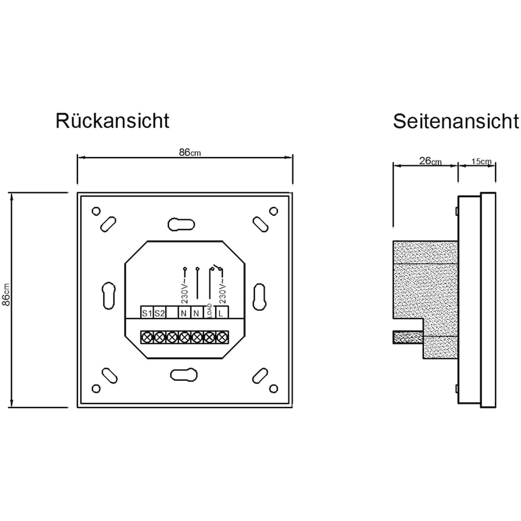 PEROBE Raumthermostat »Temperaturregler digital W.17.HC«, (1 St.)
