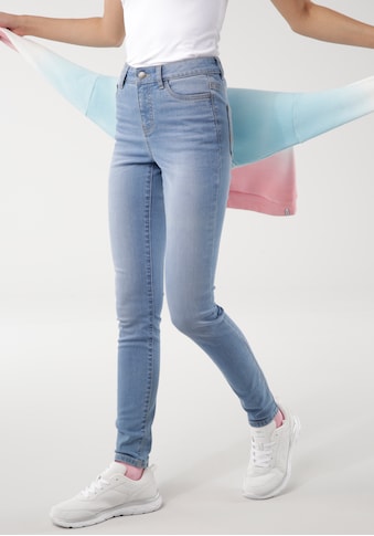 5-Pocket-Jeans »SUPER SKINNY HIGH RISE«, mit used-Effekt