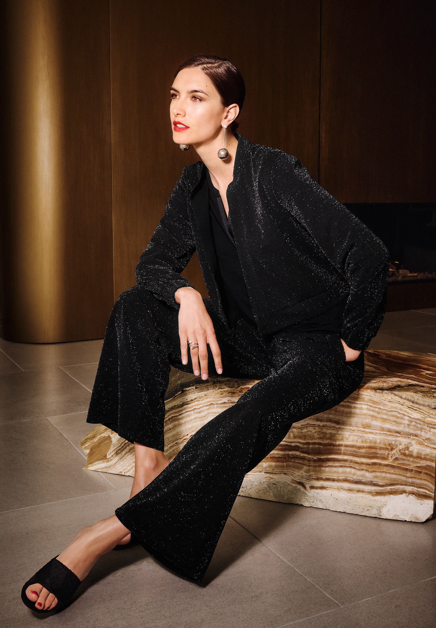 Betty Barclay Langarmshirt »Casual-Jacke im Glitzer-Look«