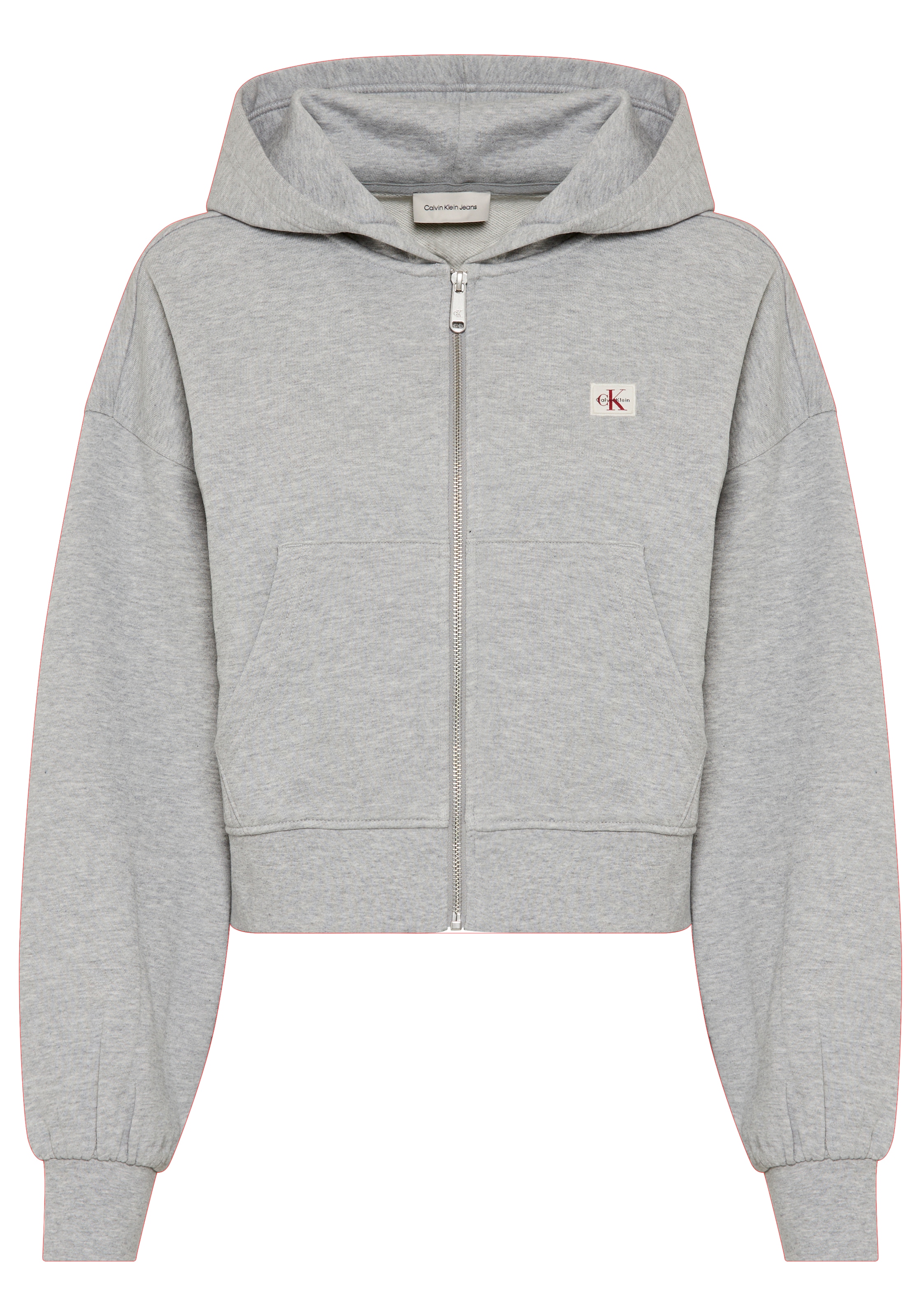 Calvin Klein Jeans Sweatjacke »A- FRNCH TRRY BDG LG« Oversized Fit, mit Kapuze, reine Baumwolle
