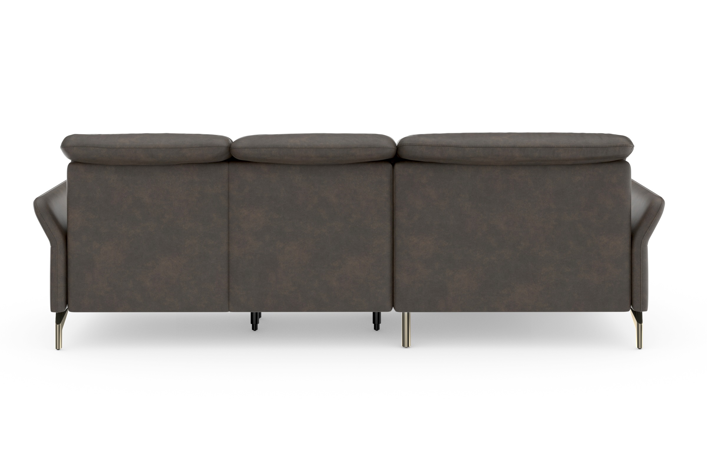 sit&more Ecksofa »Fashion L-Form«, wahlweise mit Kopfteilverstellung, Vorziehsitz, motorisch, Nickelfüße