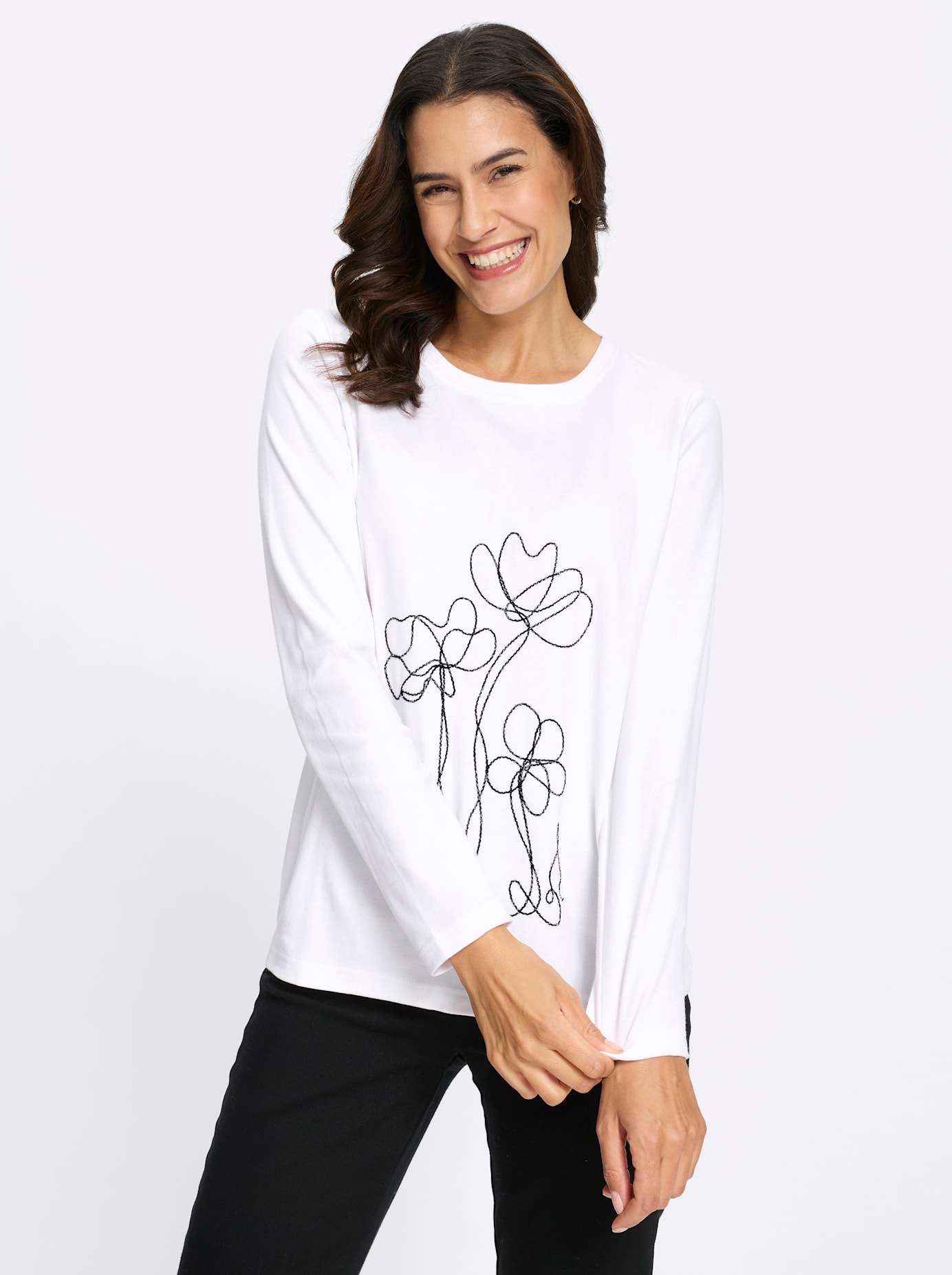 Inspirationen Langarmshirt »Rundhals-Shirt« 1