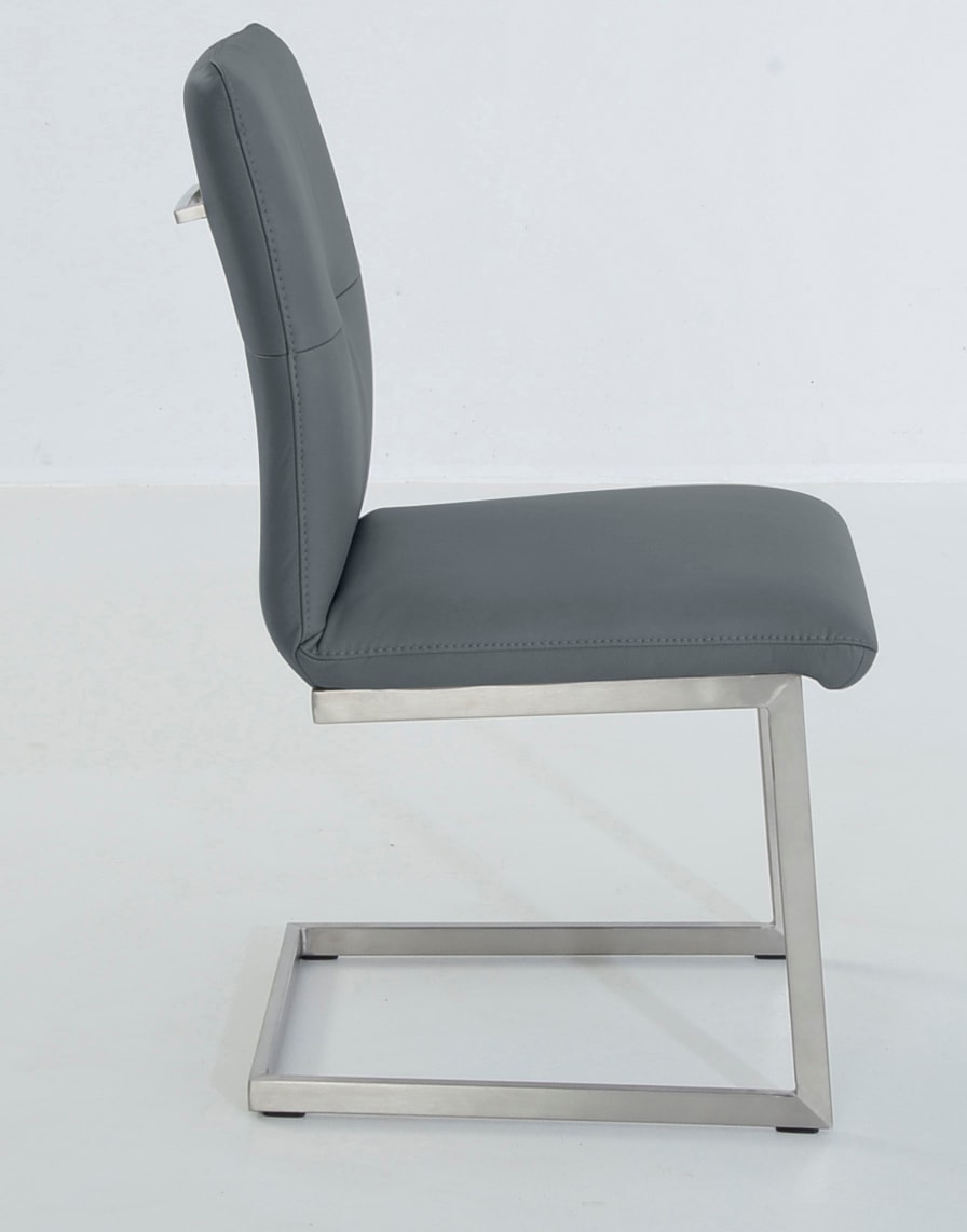 K+W Komfort & Wohnen Freischwinger »6511«, Leder CLOUD, Freischwinger mit Hochkantrohr und praktischem Metallgriff am Rücken