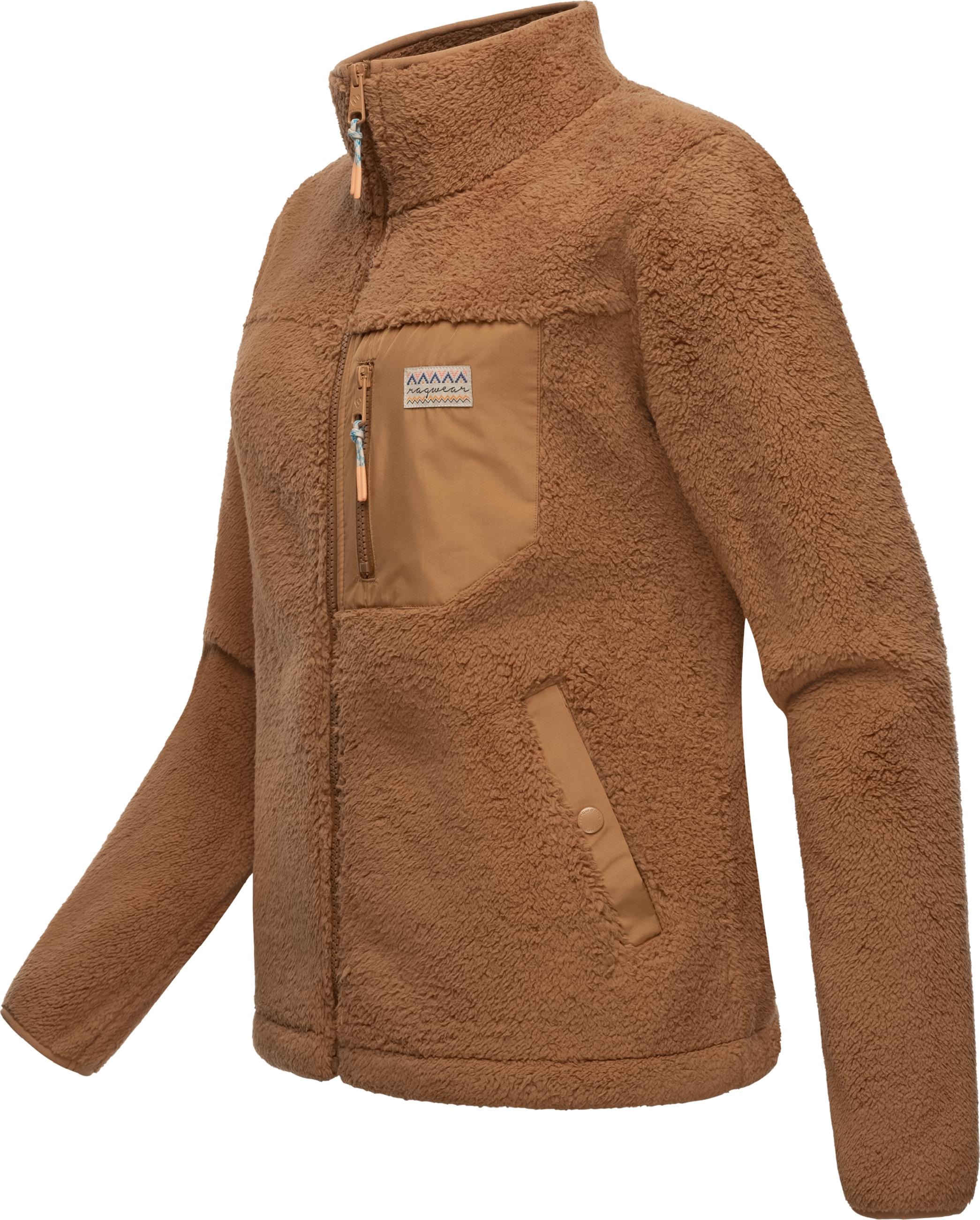 Ragwear Sweatjacke »Plüschjacke Alaris«, Kuschelige Fleecejacke mit Brusttasche