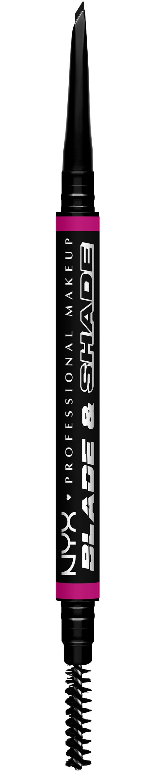 NYX Augenbrauenpflege »NYX Professional Makeup Blade & Shade Augenbrauenstift«, Mit Nano Blade, zweiseitige Spitze, integrierte Bürste, wischfest.