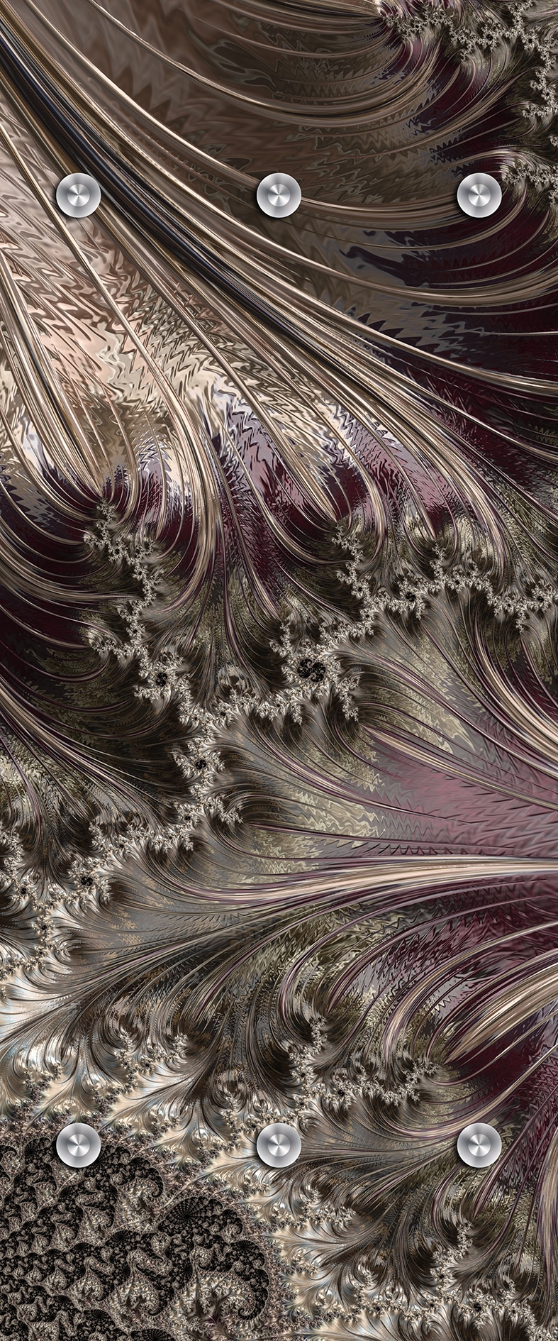 queence Garderobenpaneel »Wandgarderobe  mit Motiv Abstrakt Federn inkl. Edelstahlhaken« 1 Stk. tlg. HD Premium Druck auf Acrylglas