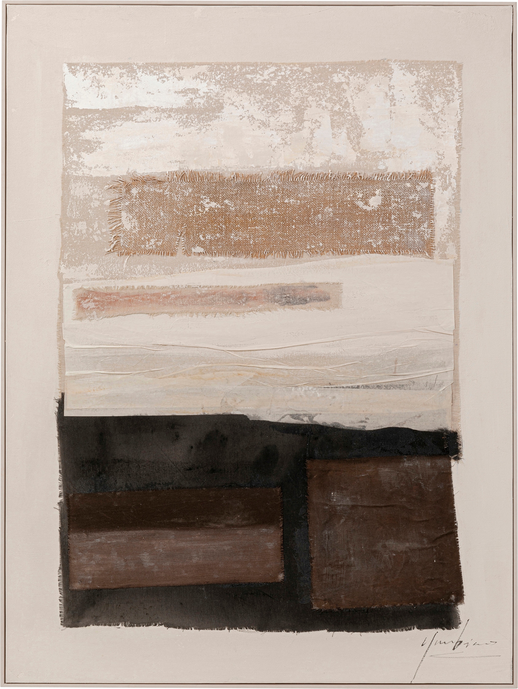 Kare Design Bild mit Rahmen »Gerahmtes Bild Lontano Braun 90x120cm« in braun, Größe B/H/T: 120 cm x 90 cm x 5 cm