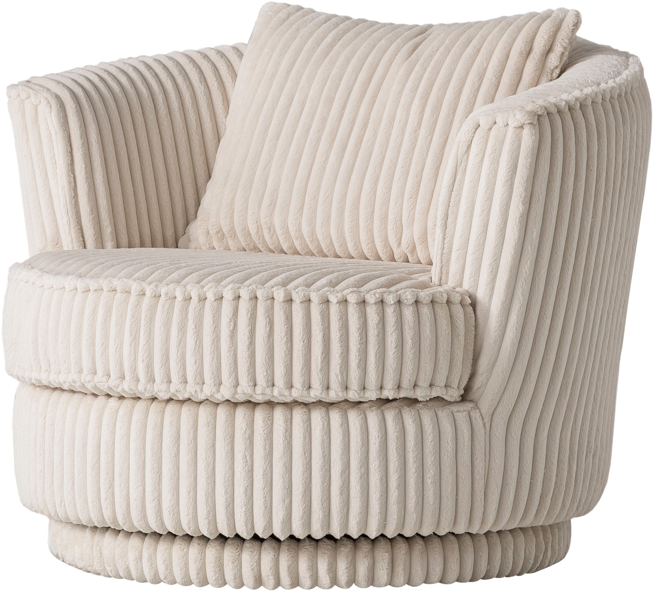 Leonique Drehsessel »MAISIE, Lese-Sessel, Love Seat,«, trendige Stoffe MEGA CORD und Web-Velours, 360 Grad drehbar