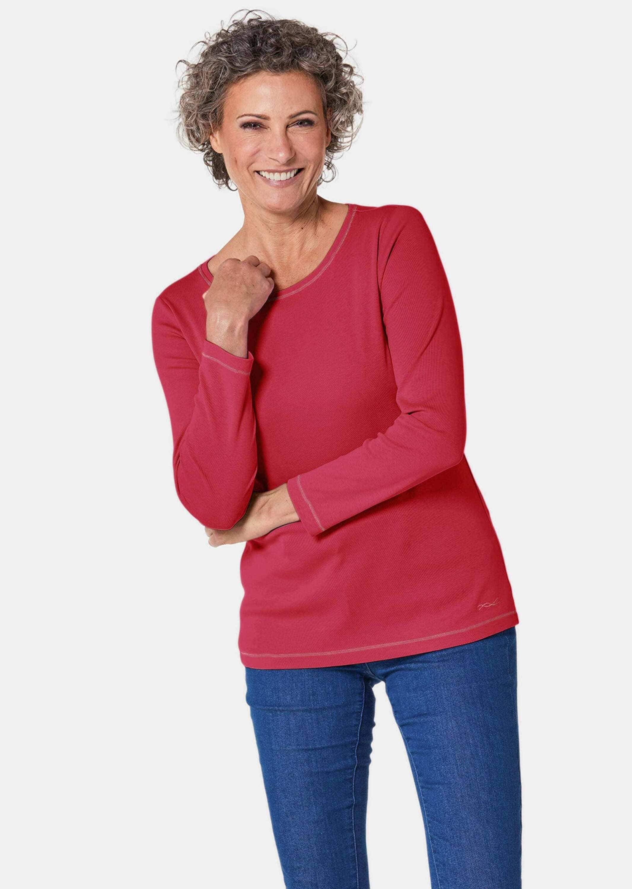 GOLDNER Kurzarmshirt »Kurzgröße Basic T-Shirt aus reiner Baumwolle«
