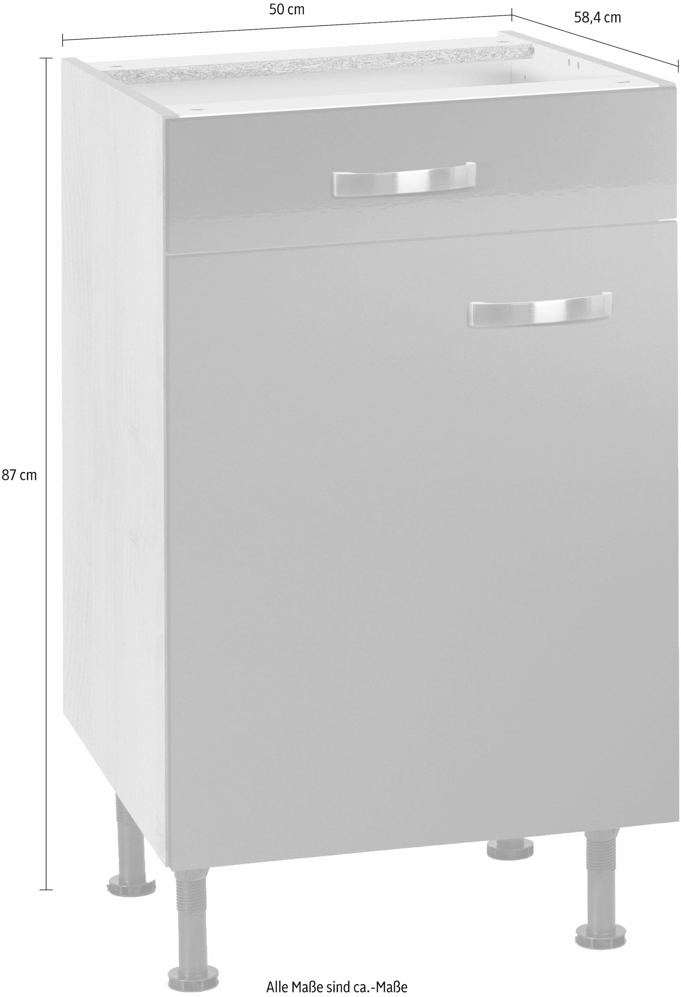 KOCHSTATION Unterschrank »KS-Cara«, Breite 50 cm, mit Vollauszug und Soft-Close-Funktion