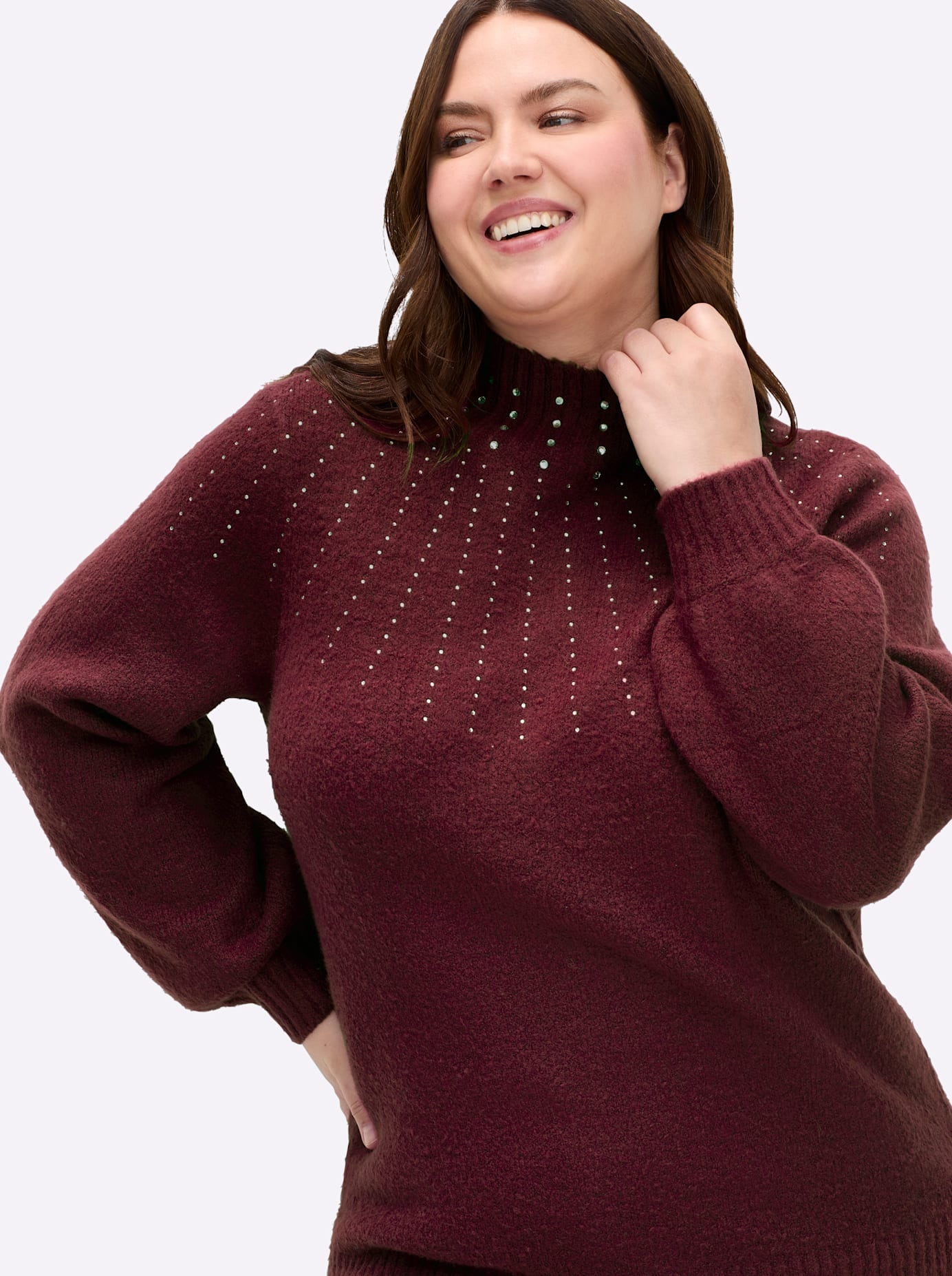 sheego by Joe Browns Stehkragenpullover »Pullover«

