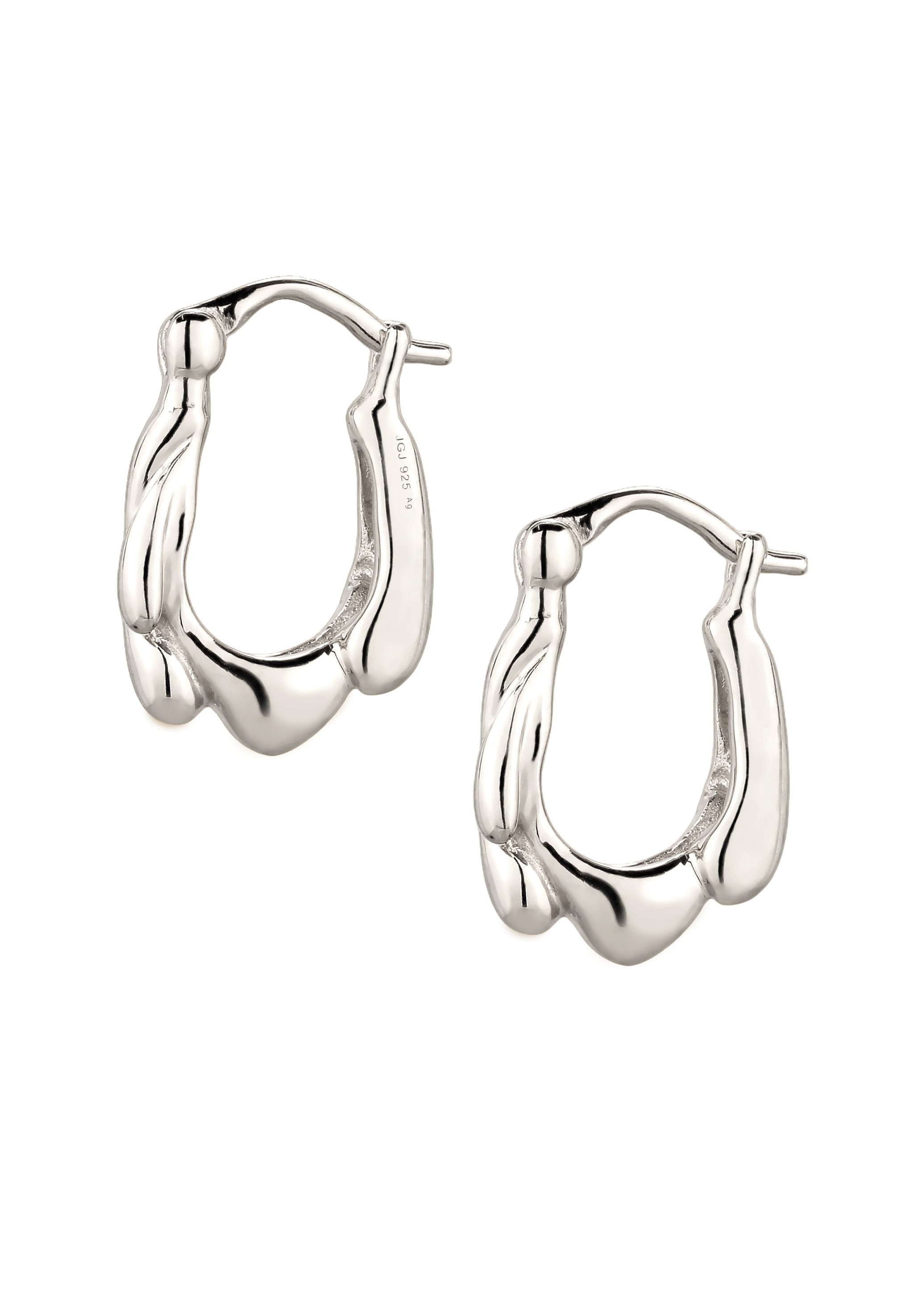 Elli Paar Creolen »Ohrringe Creolen Melted 925 Sterling Silber«