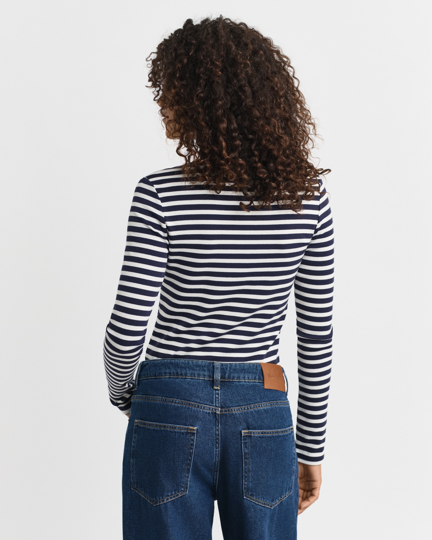 Gant Langarmshirt »SLIM STRIPED 1X1 RIBBED LS T-SHIRT«