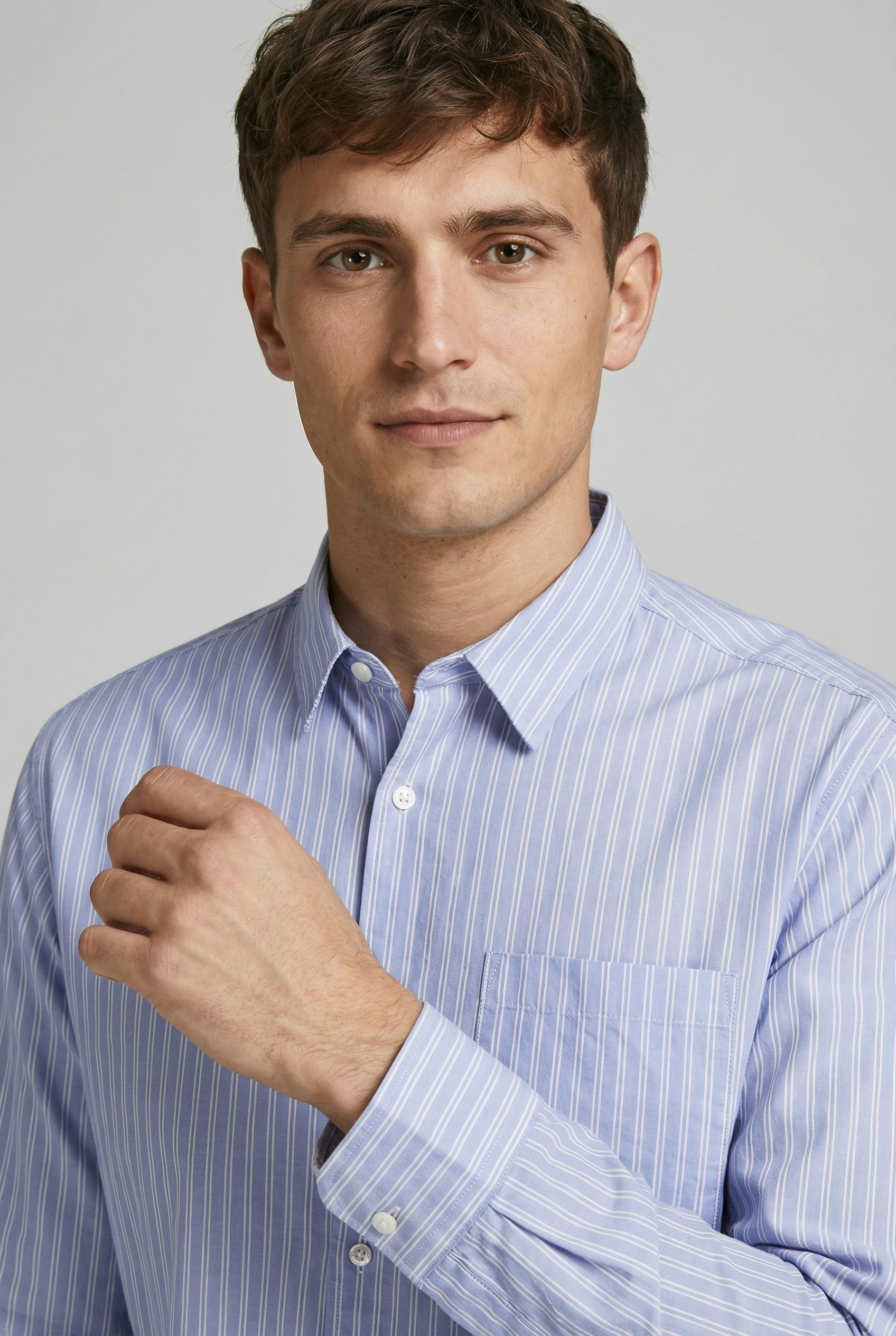 Jack & Jones Langarmhemd »JJCOLE POPLIN STRIPE SHIRT LS«