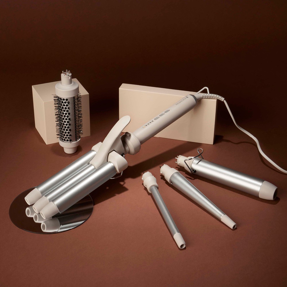 Remington Haarstyler »Trendology 5-in-1 Multistyler(CI41MS5)« Keramik-Beschichtung 5 auswechselbare Aufsätze, 5 digitale Heizstufen, Auto Memory Funktion