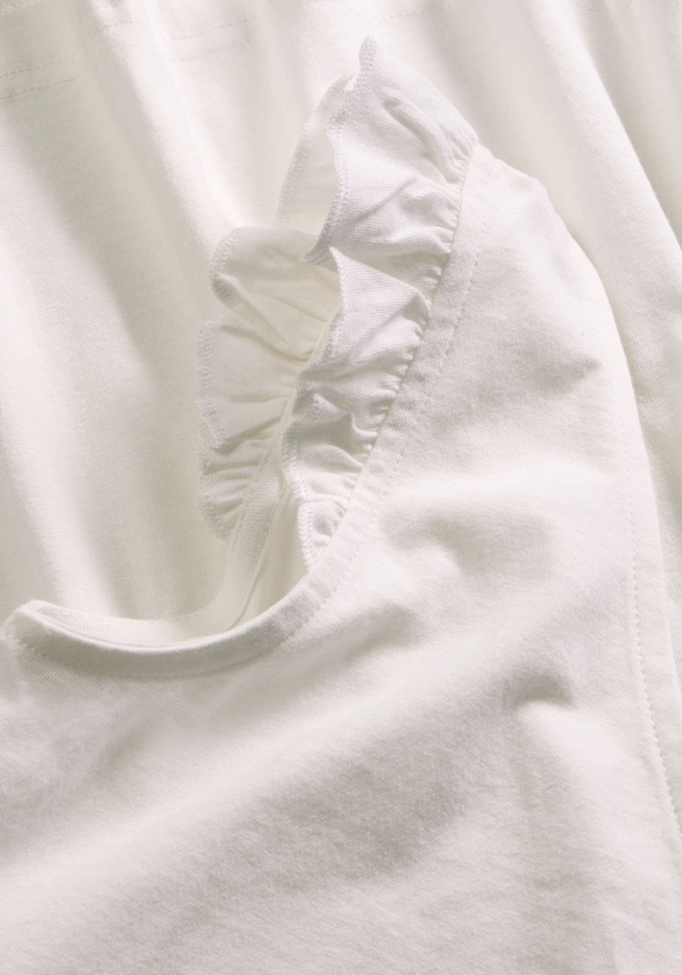 bonprix Shirttop lockerer loose fit, mit süßer Rüsche, aus Baumwolle