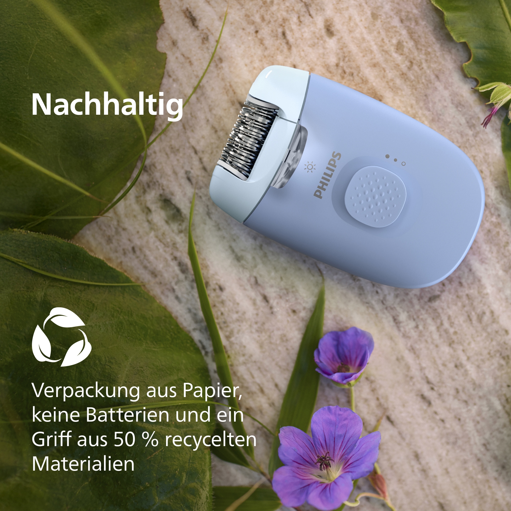 Philips Epilierer »Series 4000«, 2 St. Aufsätze, kompakter Epilierer mit Kabel und LED-Licht, inkl. Massageaufsatz