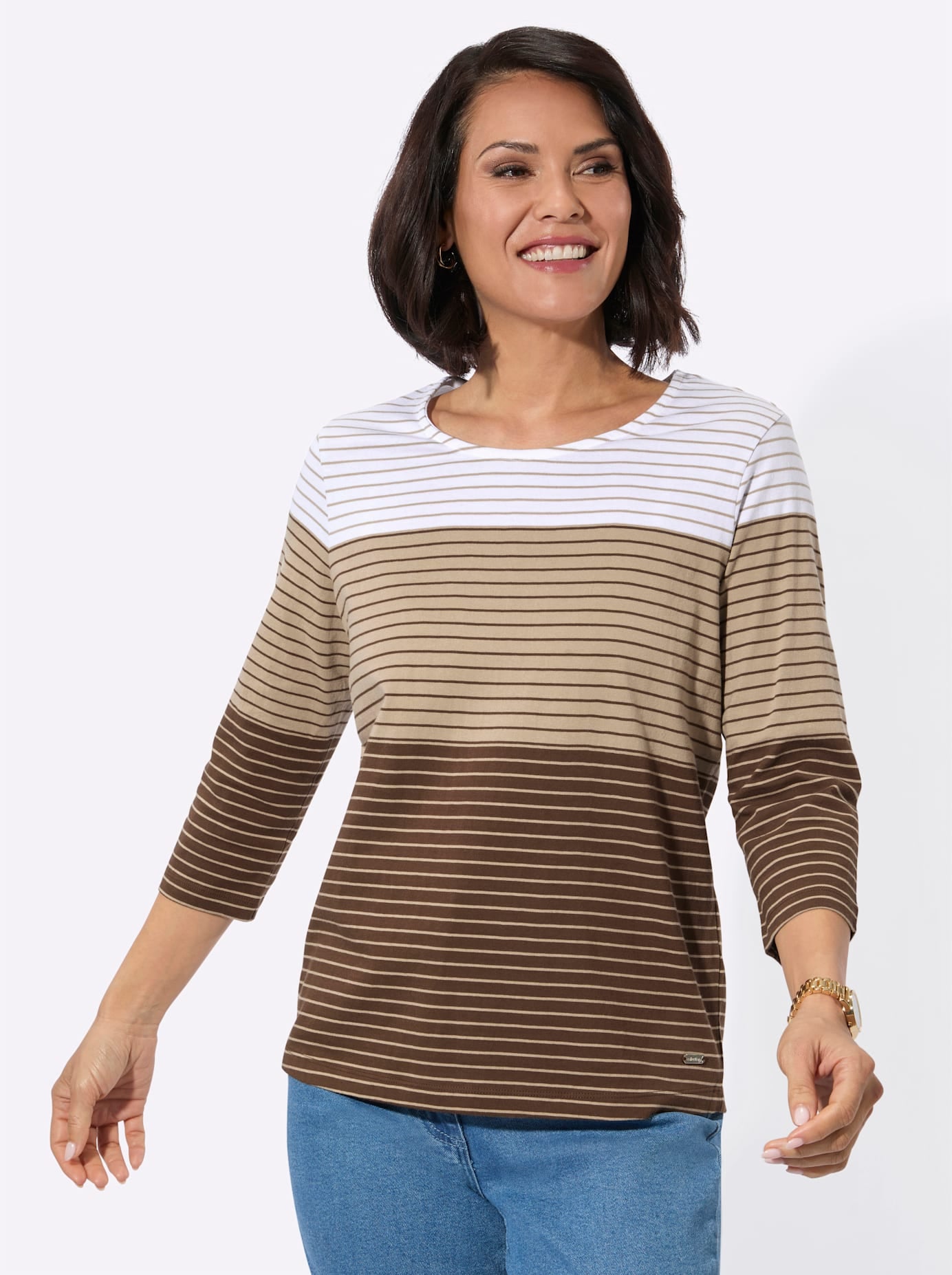 Casual Looks 3/4-Arm-Shirt »Ringelshirt« 1