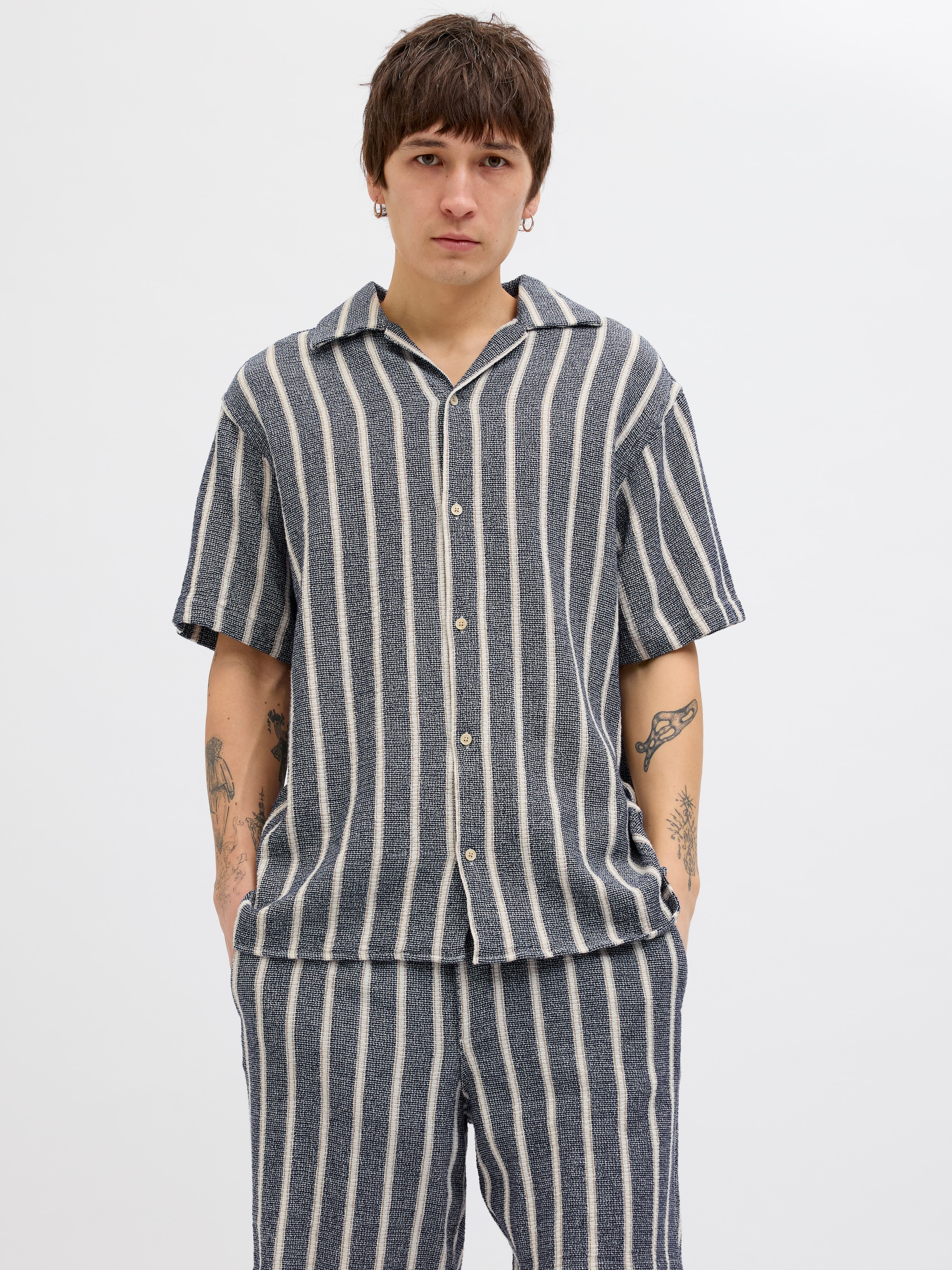 Jack & Jones Kurzarmhemd »JORCOBA STRIPE RESORT SHIRT SS SN«
