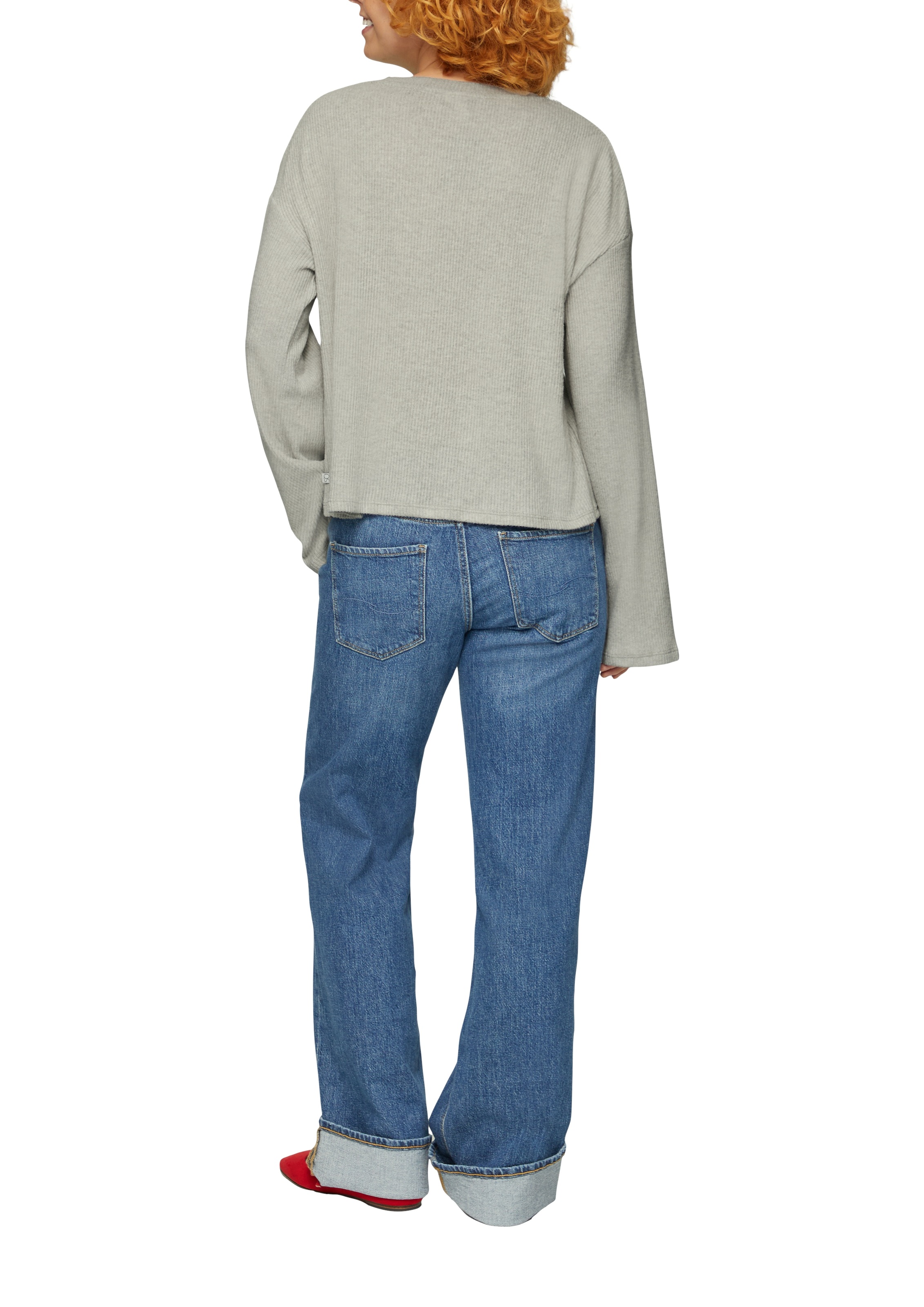 QS Langarmshirt, mit Rundhalsausschnitt