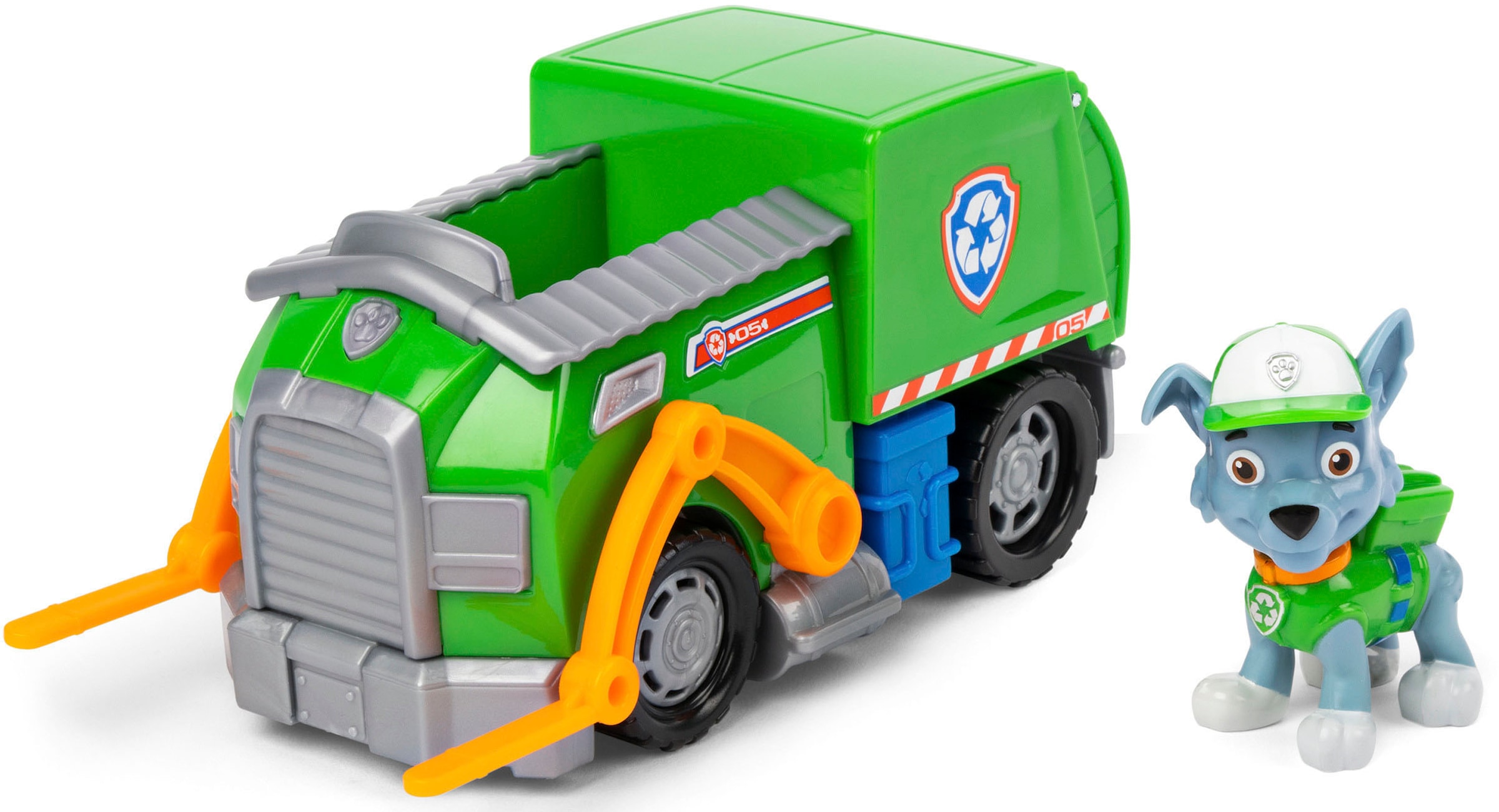 Spin Master Spielzeug-Auto »PAW Patrol, Recycling-Fahrzeug mit Rocky-Figur«
