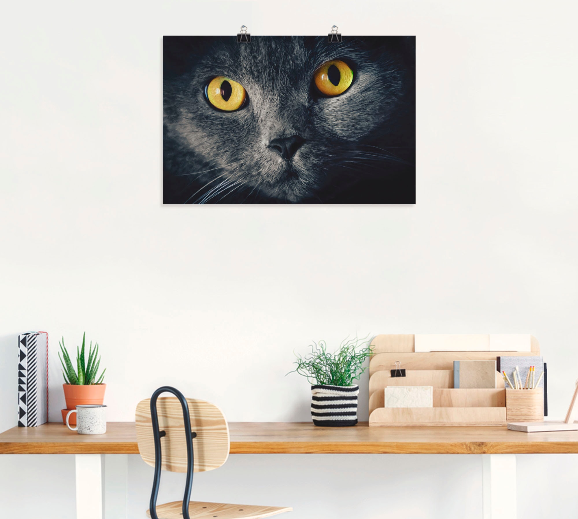 Artland Wandbild »Katzenaugen«, Haustiere, (1 St.), als Alubild, Outdoorbild, Leinwandbild, Poster in verschied. Größen