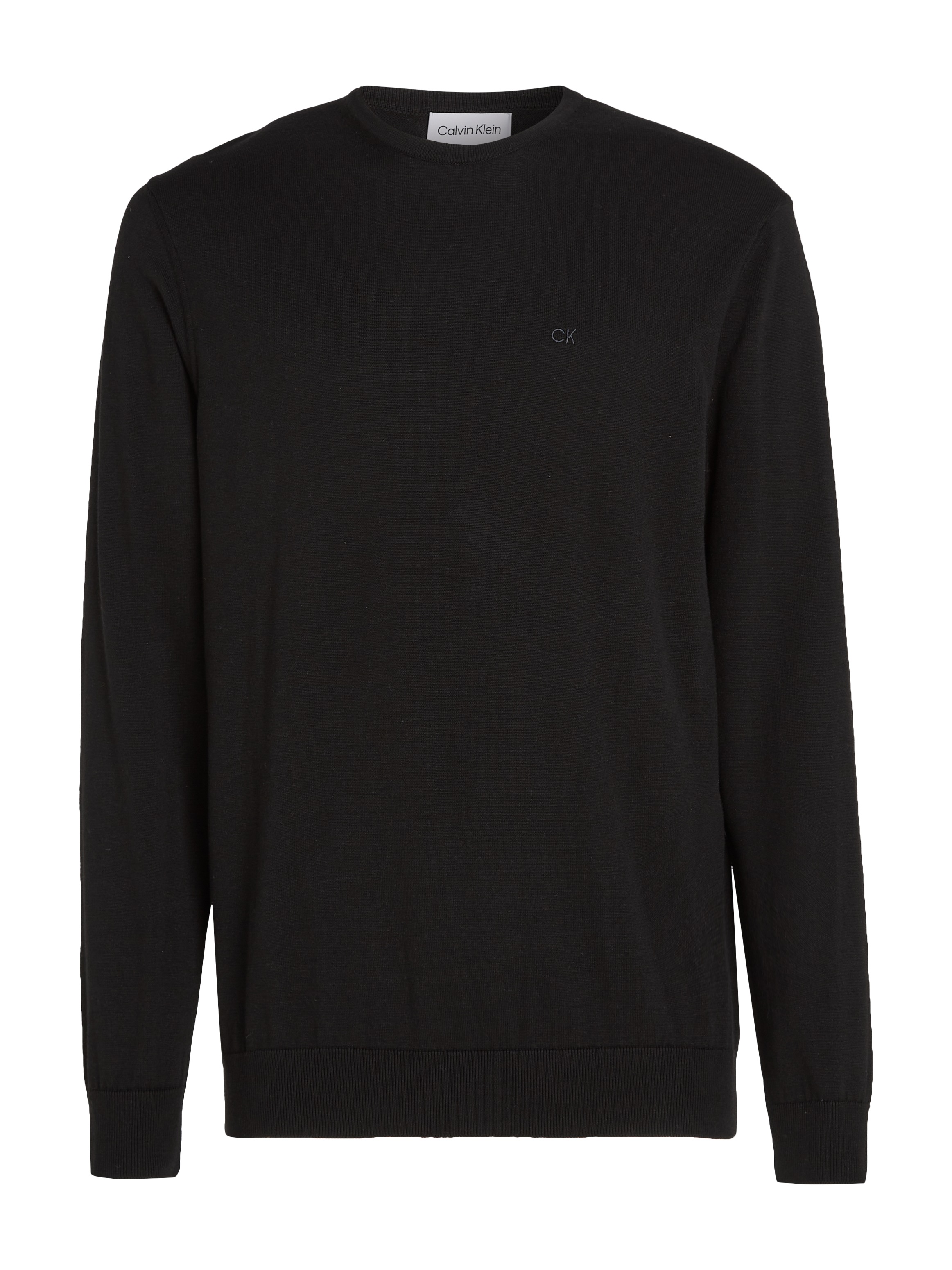 Calvin Klein Rundhalspullover »COTTON SILK BLEND CN SWEATER«, mit Logoprägung