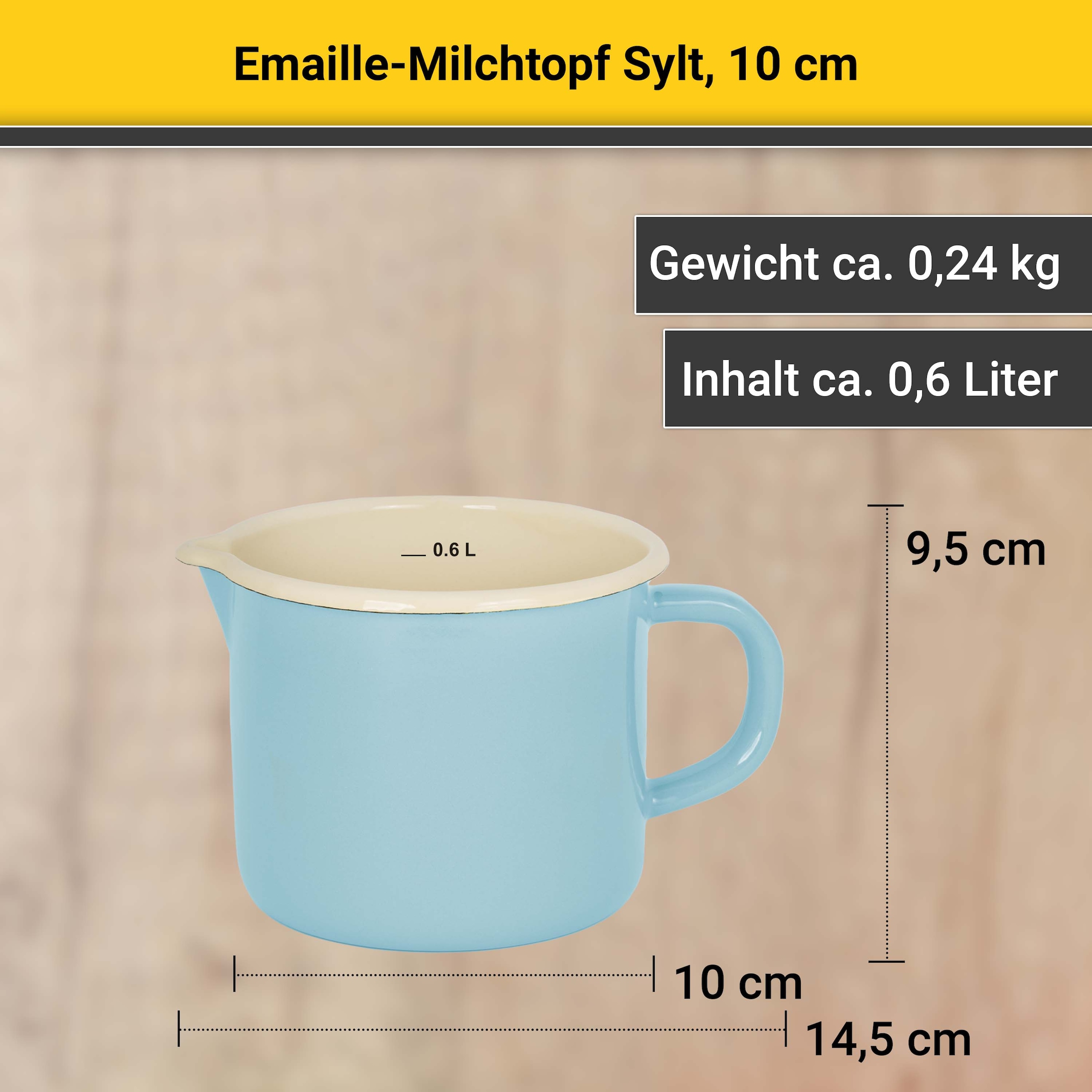 Krüger Milchtopf »Sylt« 1 Stk. tlg. Emaille