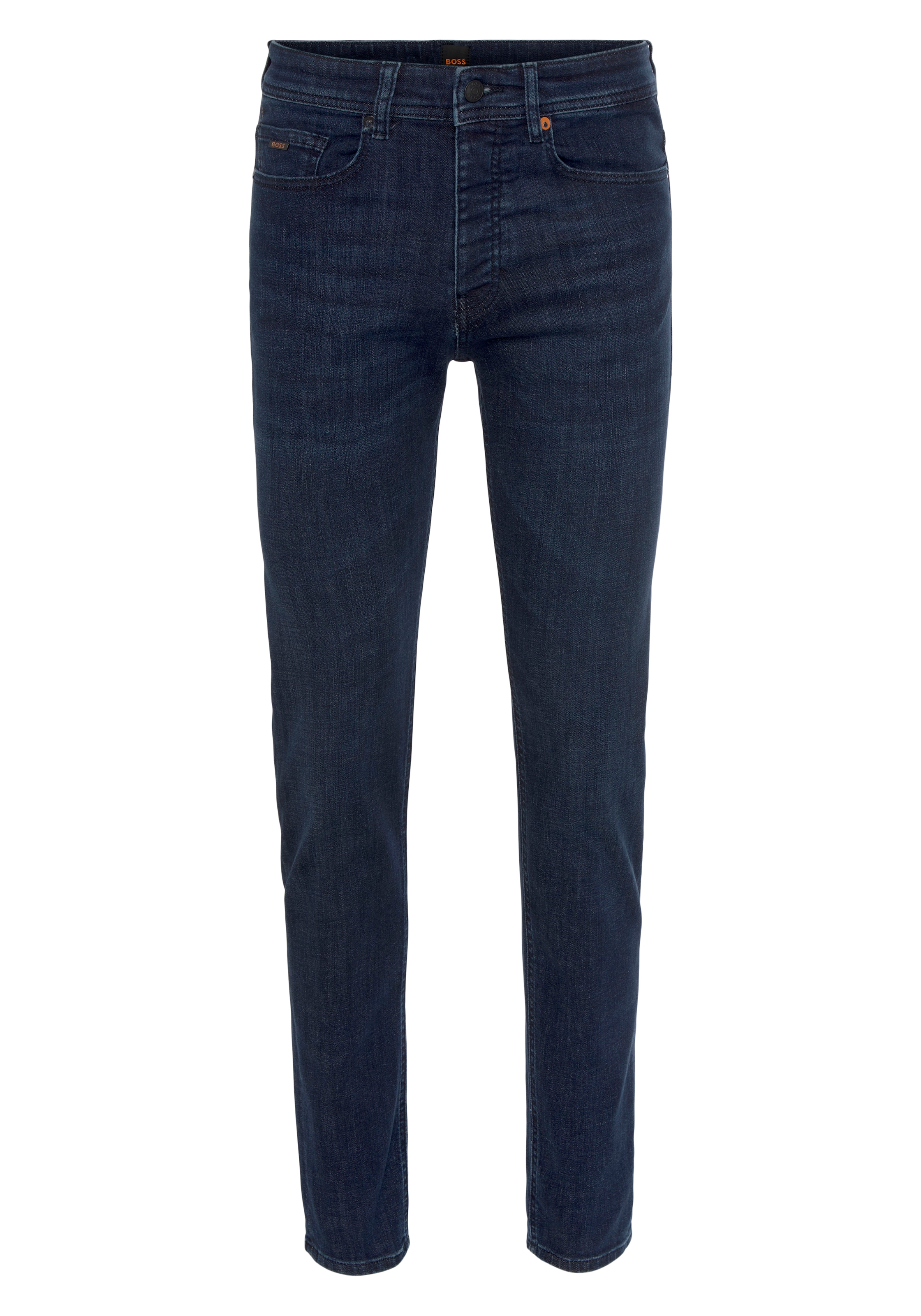 BOSS ORANGE Regular-fit-Jeans »Taber BC P«, mit Leder-Badge