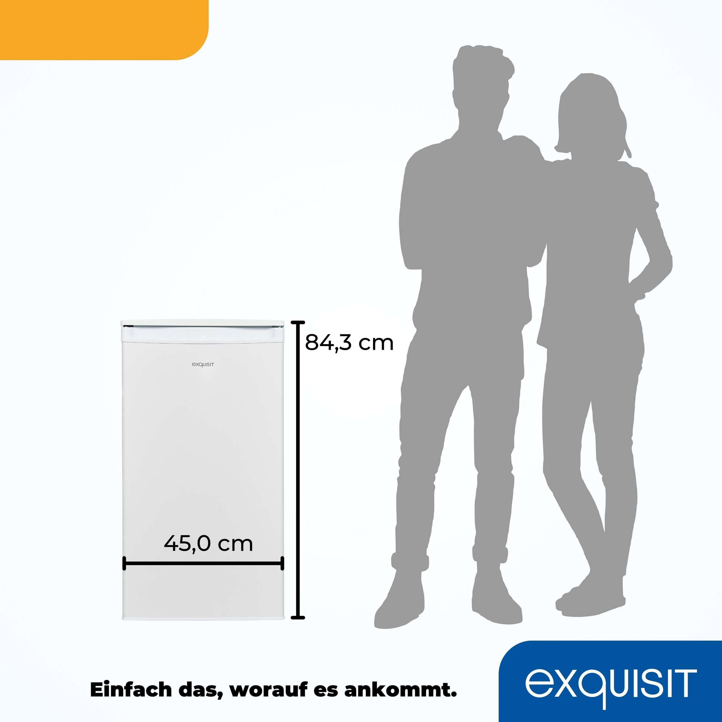 exquisit Vollraumkühlschrank »KS85-V-0O91E weiss«, 76 L Volumen