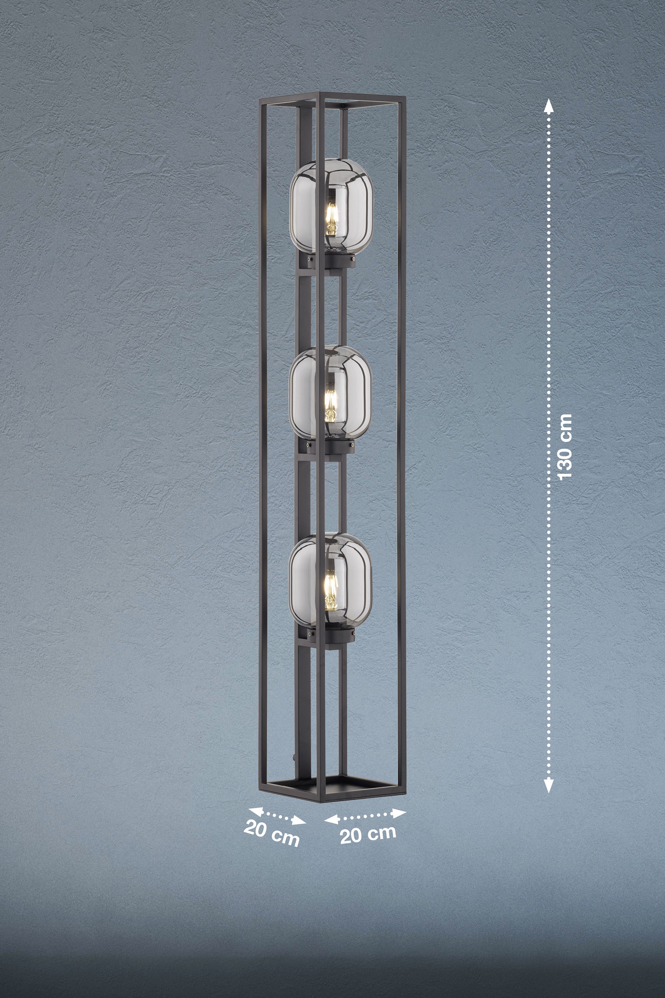FISCHER & HONSEL Stehlampe »Regi«, 3 flammig, Leuchtmittel E27 | ohne Leuchtmittel