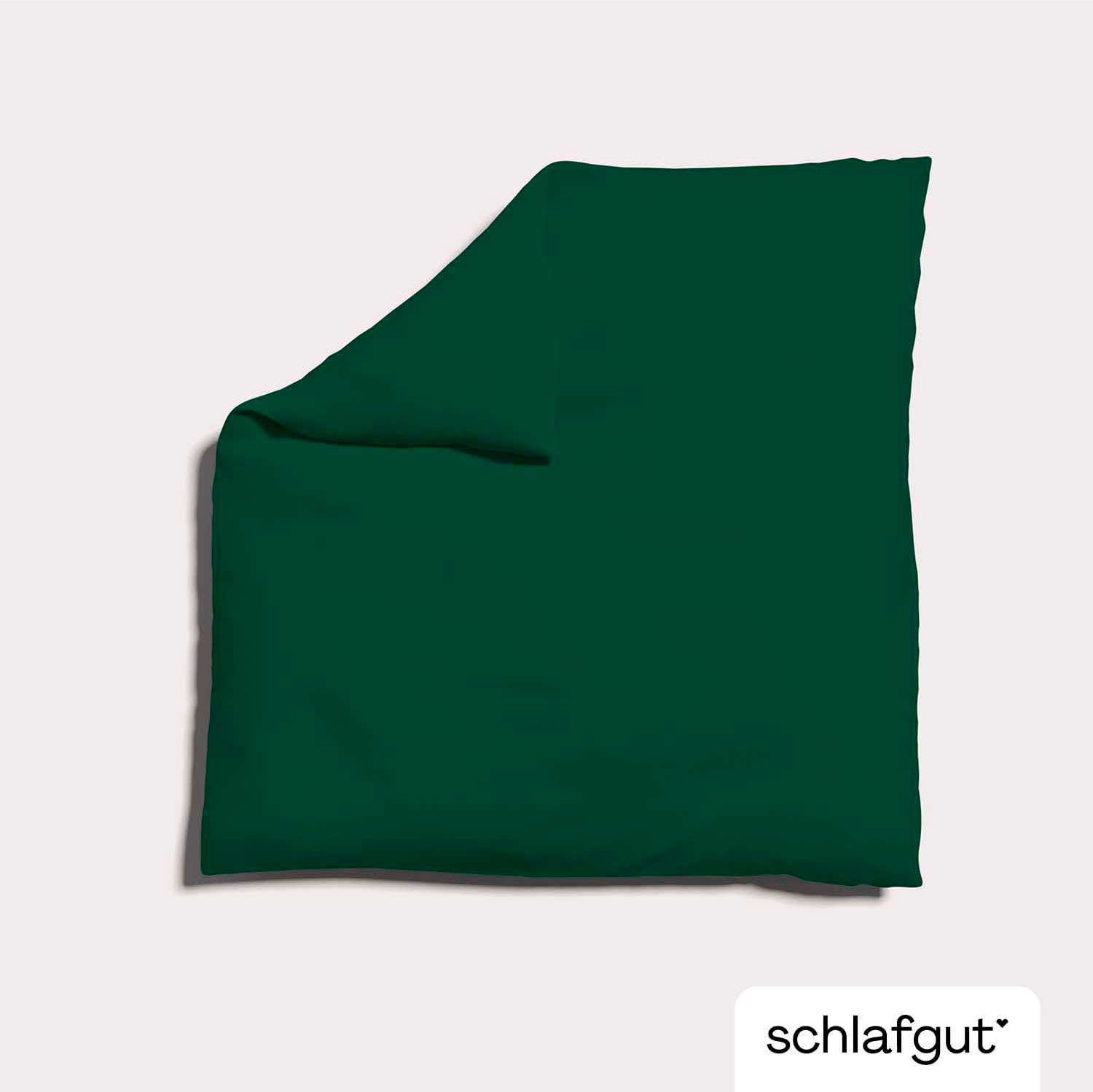 Schlafgut Bettbezug »Knitted Jersey uni, aus Bio-Baumwolle mit Elasthan, Reißverschluss« bügelfrei, Mix & Match Bettwäsche: passender Kissenbezug erhältlich