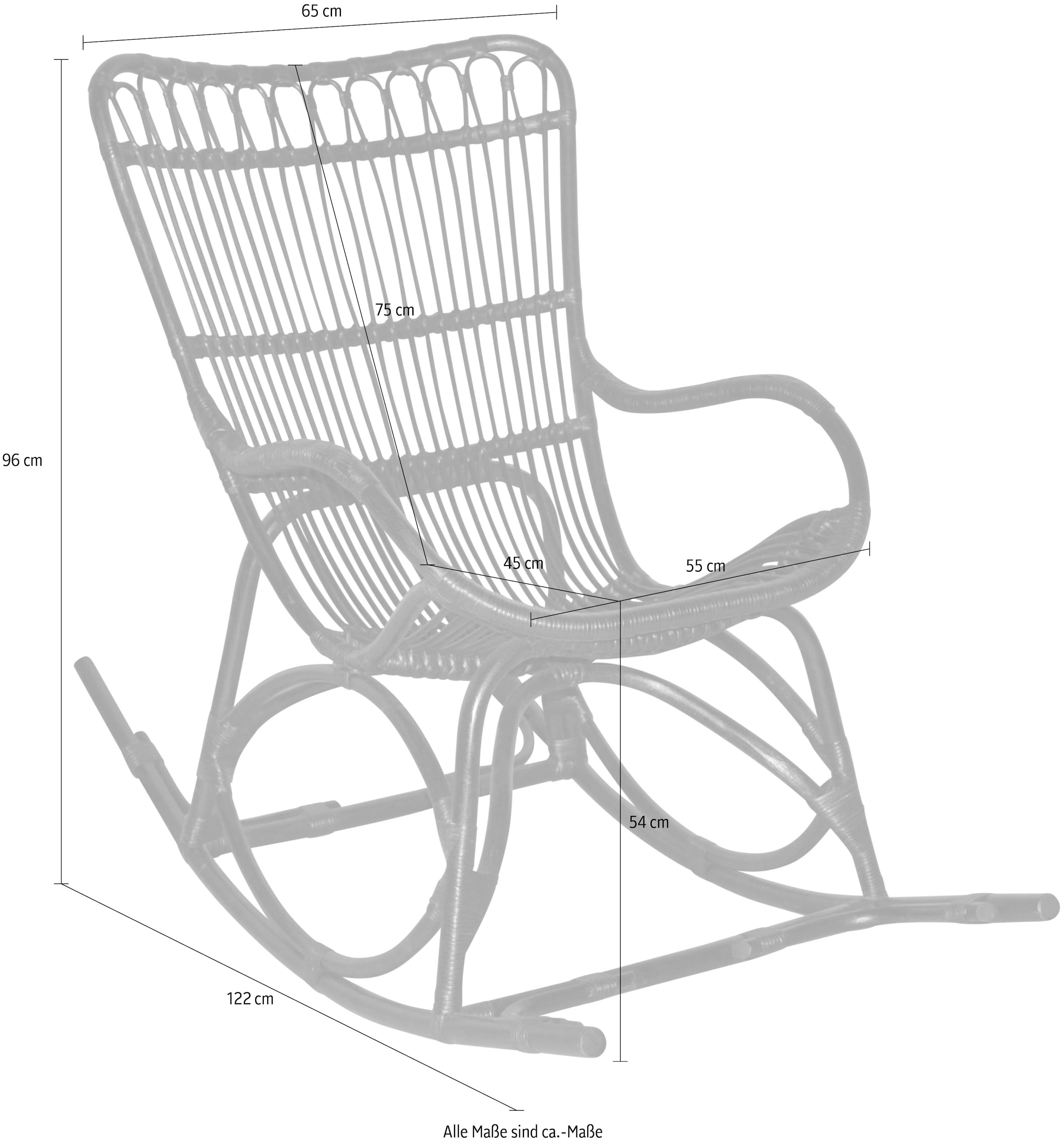 HOFMANN LIVING AND MORE Schaukelsessel, (1 St.), Handgeflochten