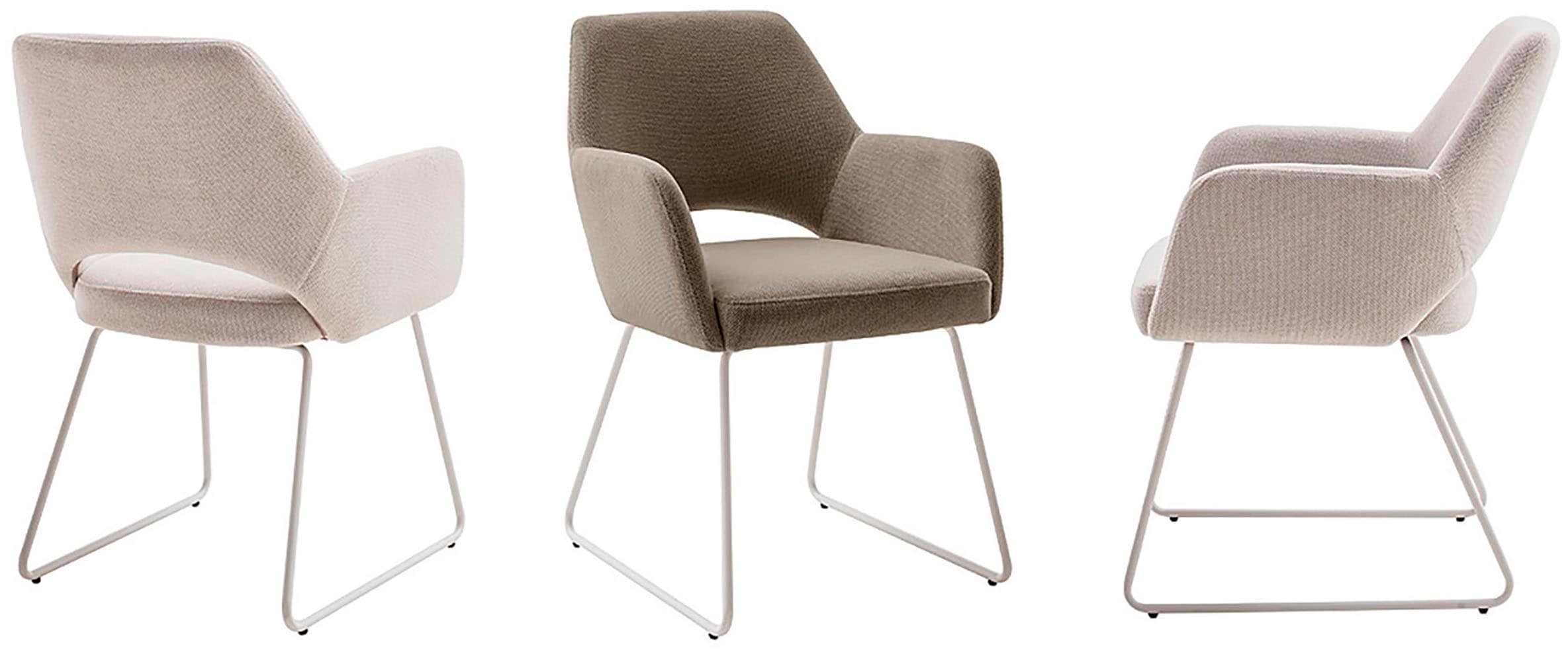 MCA furniture 4-Fußstuhl »BEVERLY« (Set) 2 Stk.Esszimmerstuhl,Chenilleoptik,360°drehbar,Sitzhöhe 49cm,belastbar 120kg